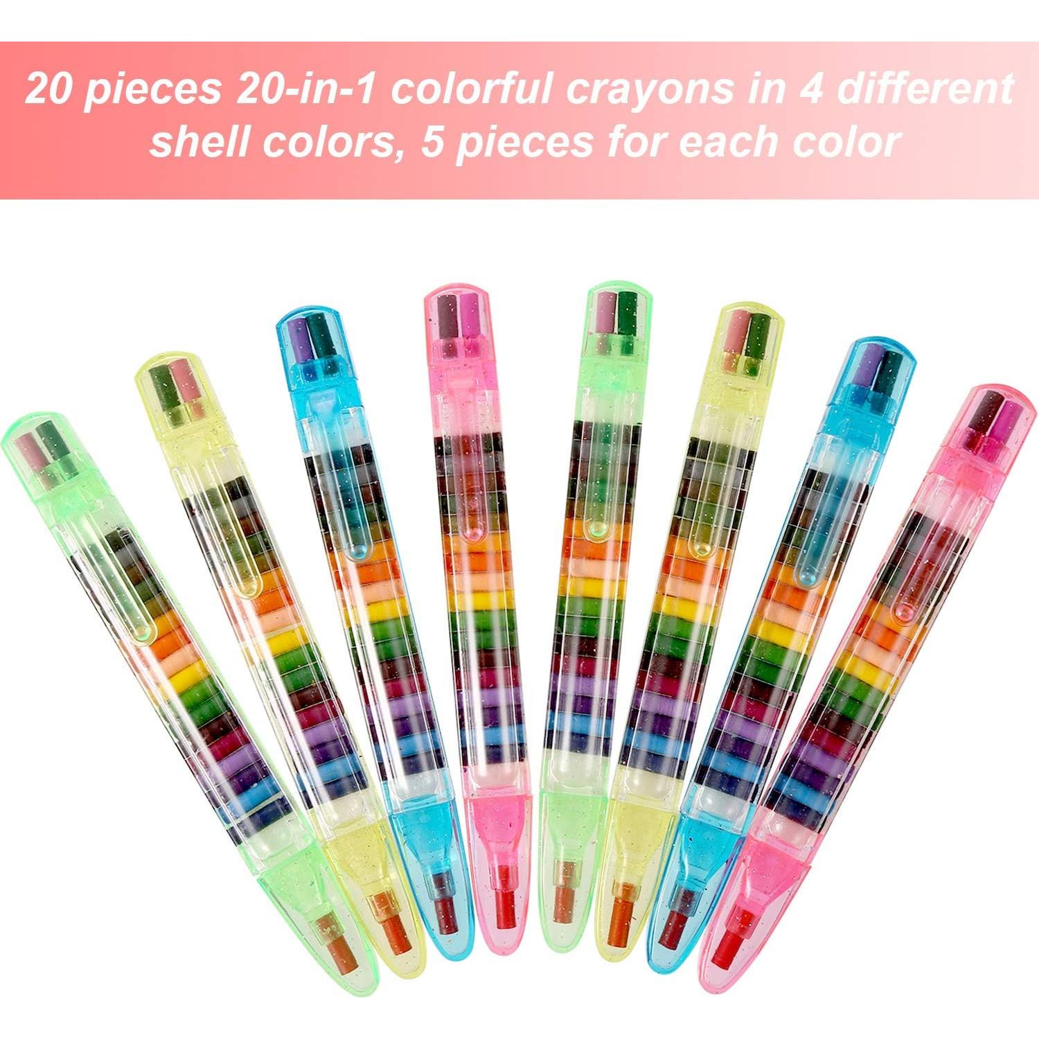 Crayones Apilables BBTO 20 Piezas Multicolores para Niños