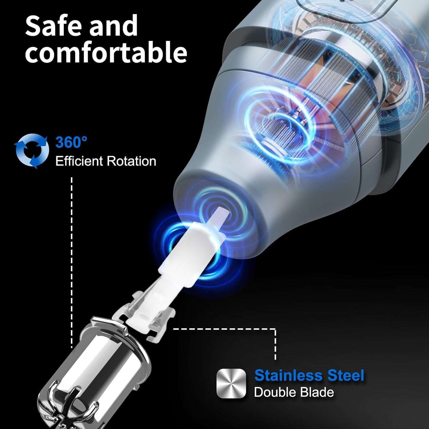 Recortador de Vello Nasal y Auricular JISHO Recargable USB-C