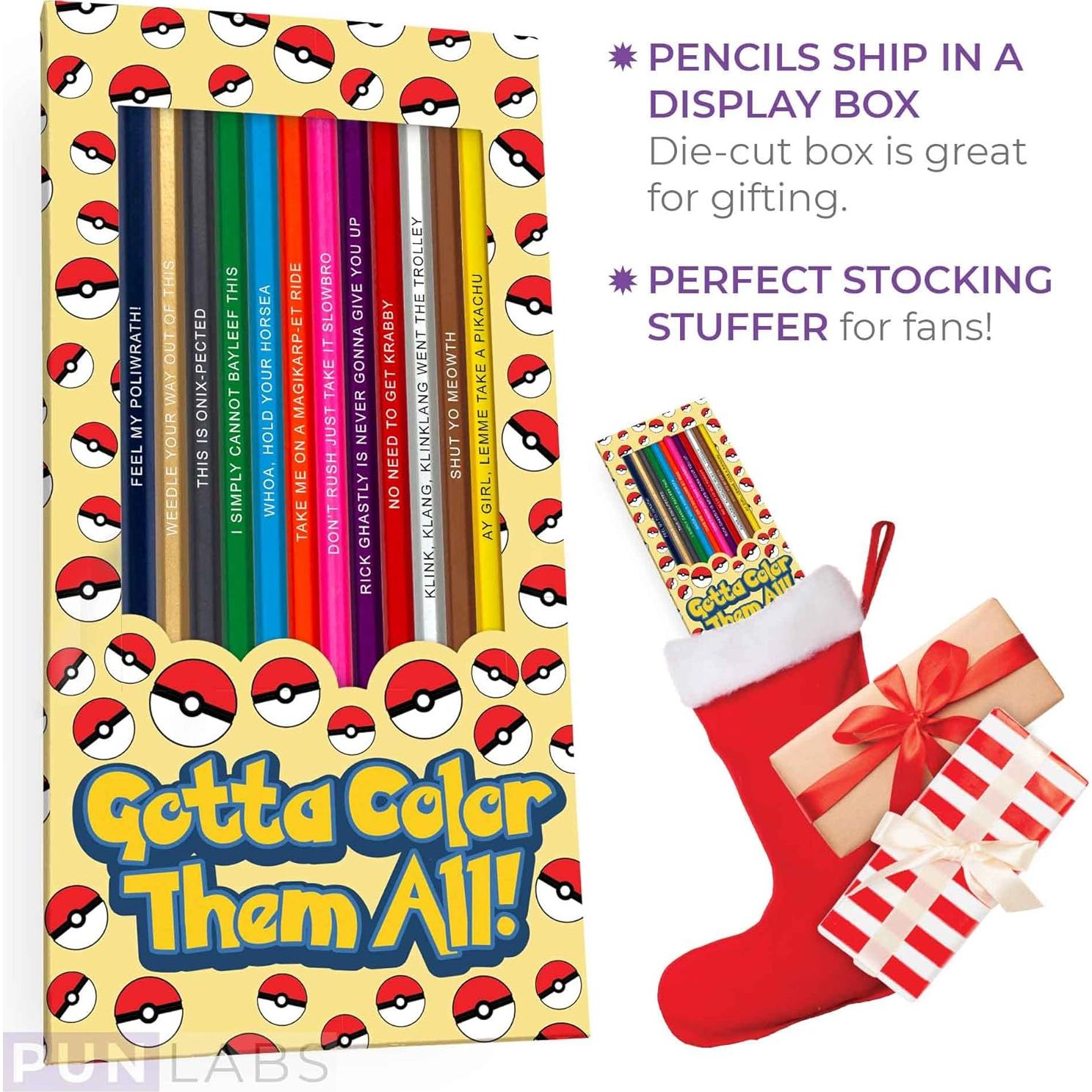 Conjunto de Lápices de Colores Gotta Color Them All - 12 Piezas