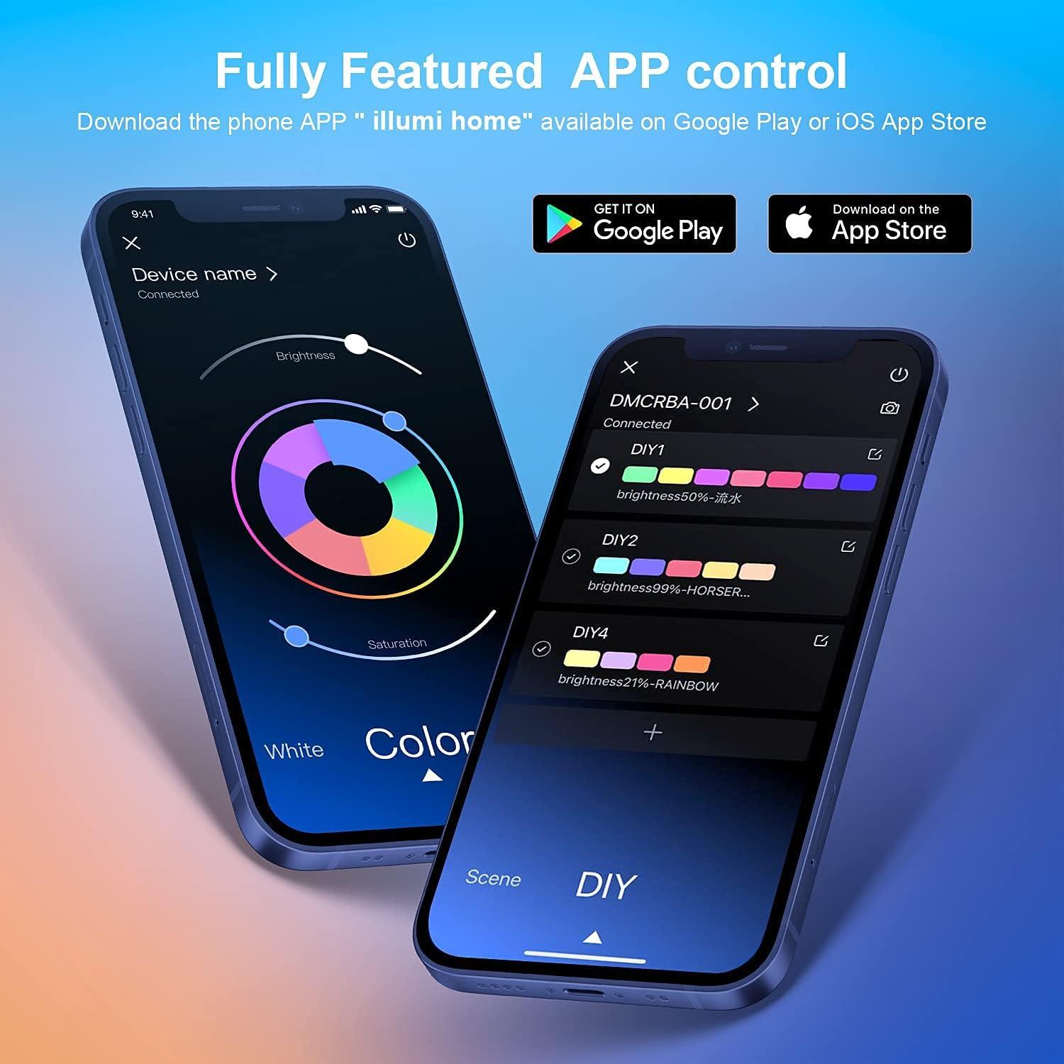 Luces LED RGB Nexillumi 2m para TV 24-30" Control APP