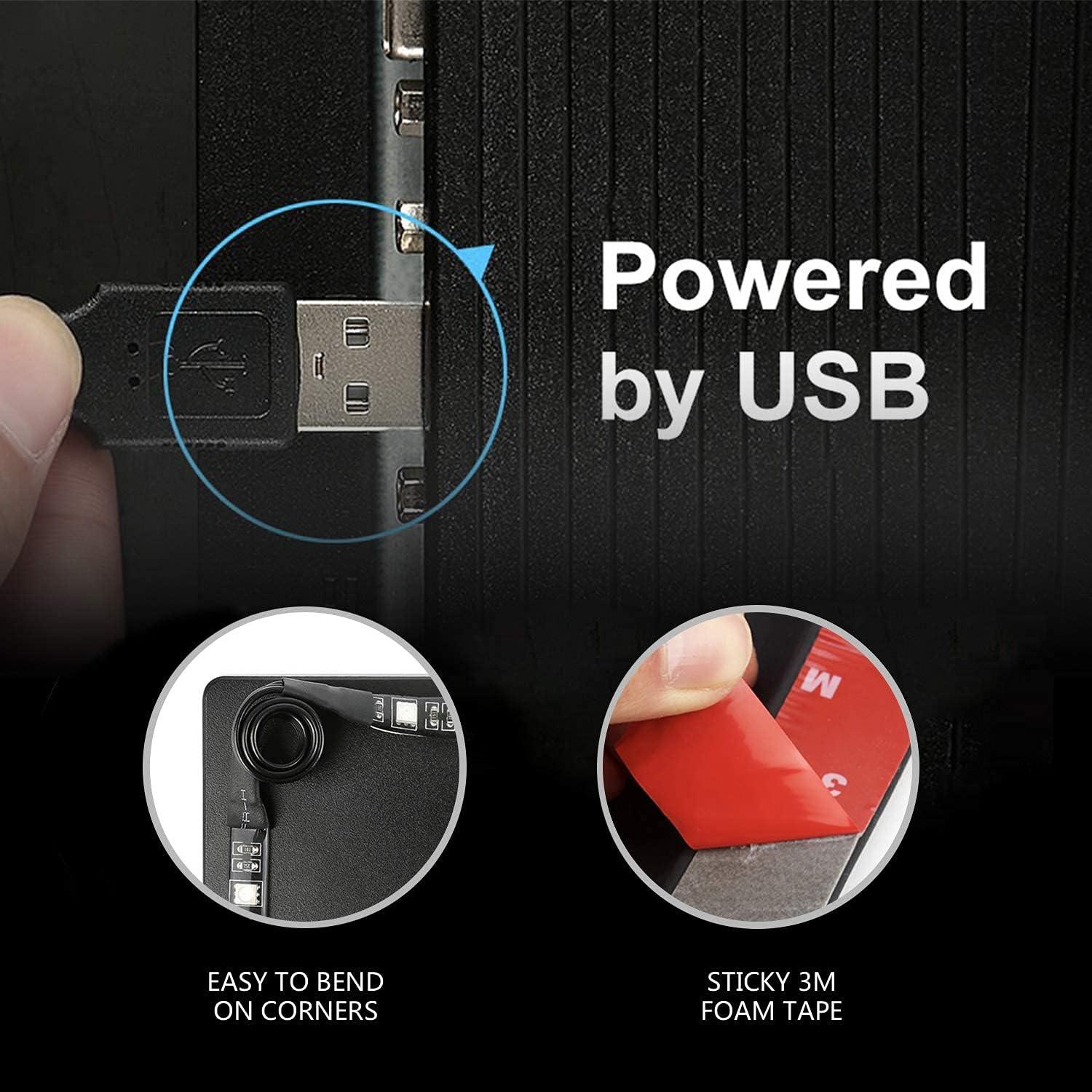 Luces LED RGB Nexillumi 2m para TV 24-30" Control APP