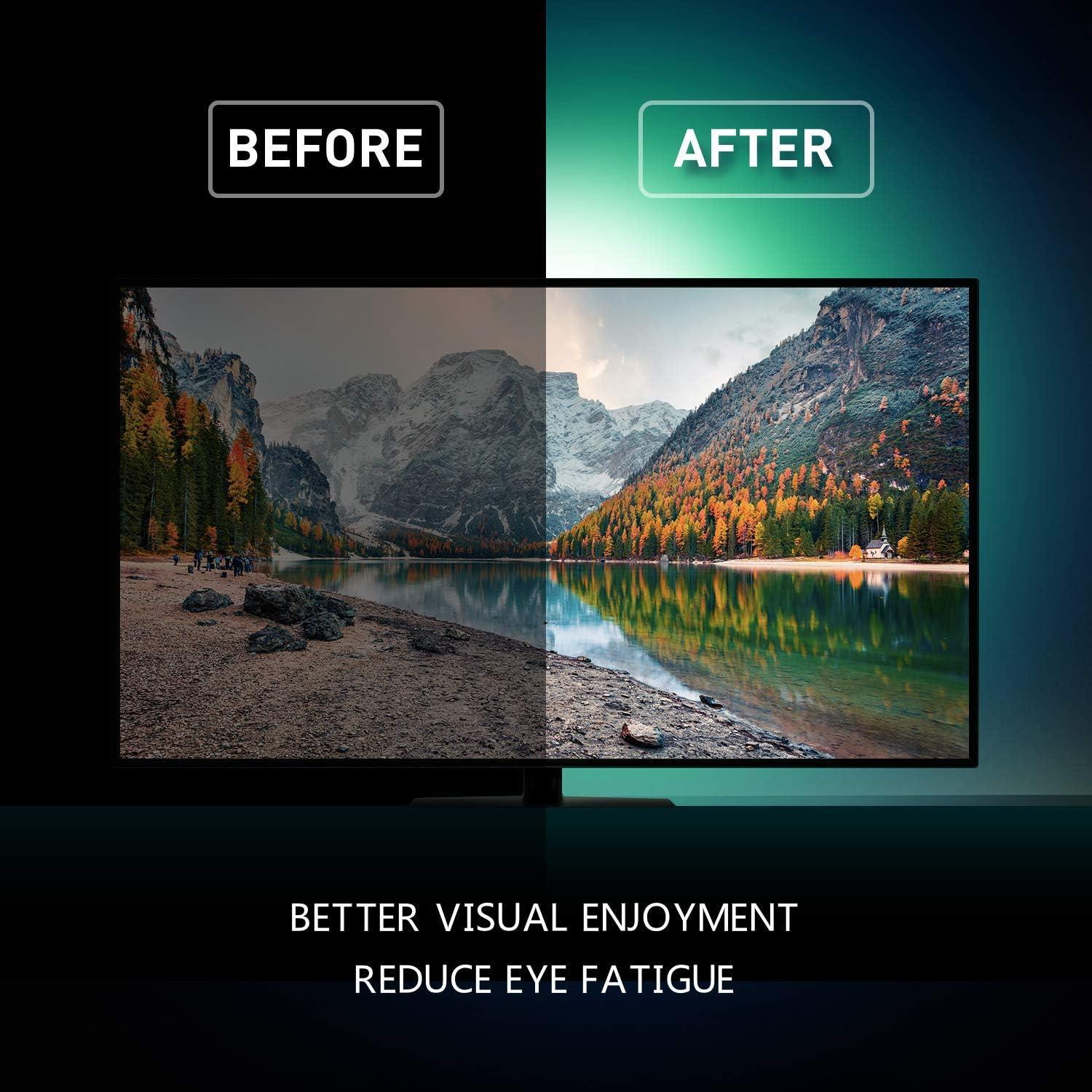 Luces LED RGB Nexillumi 2m para TV 24-30" Control APP