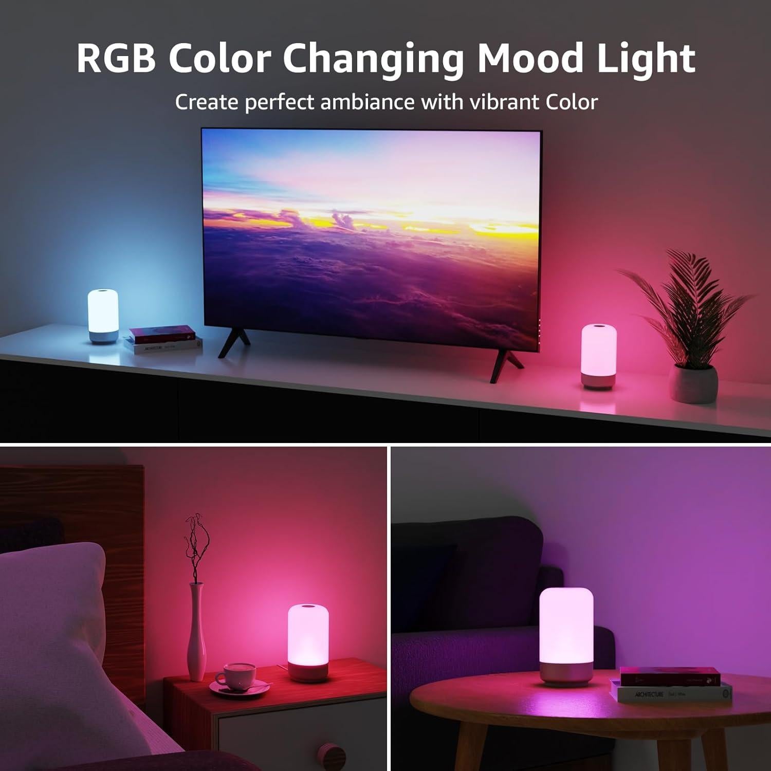 Lámpara de Mesa Lepro Táctil LED RGB y Blanca Ajustable 350lm