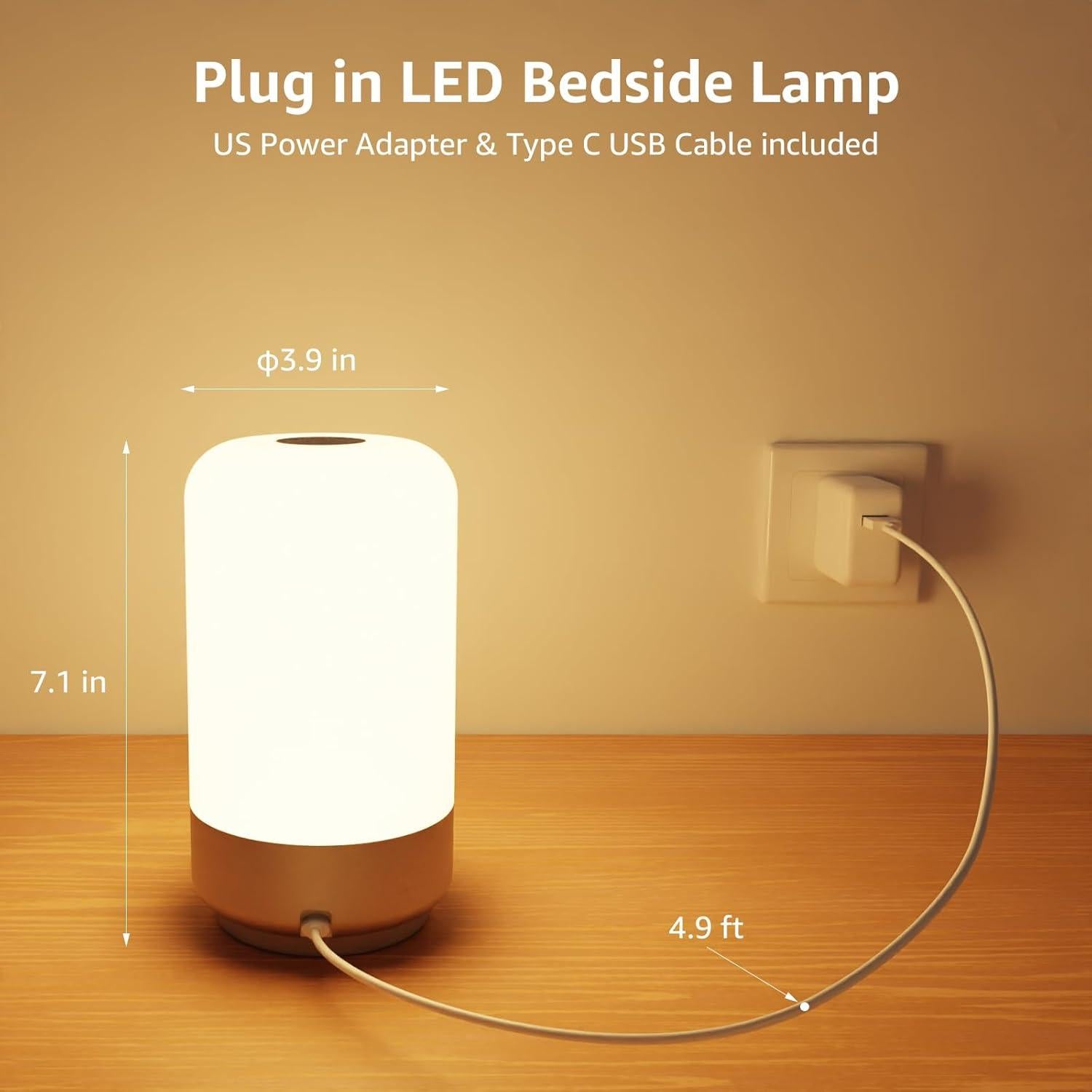 Lámpara de Mesa Lepro Táctil LED RGB y Blanca Ajustable 350lm