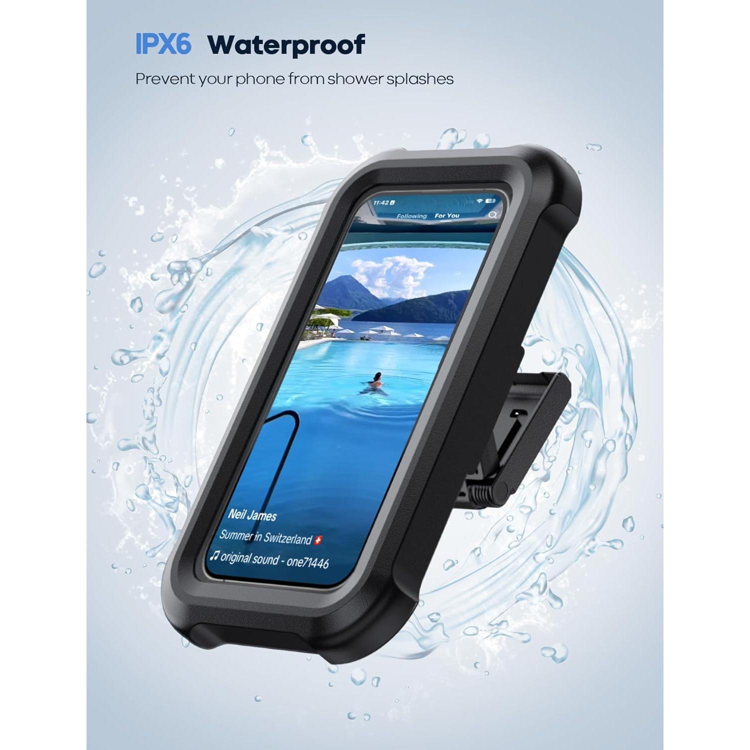 Soporte de Teléfono Impermeable Lamicall para Ducha 4-7"