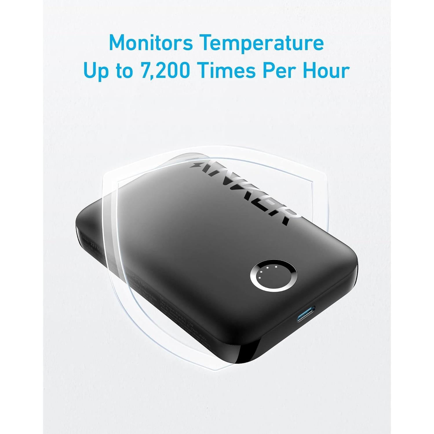 Batería Portátil Inalámbrica Anker 321 MagGo 5000mAh Negro