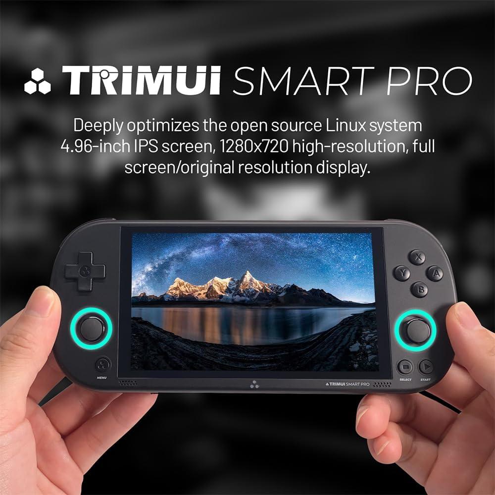 Consola de Juegos de Mano Trimui Smart Pro 64GB Negra