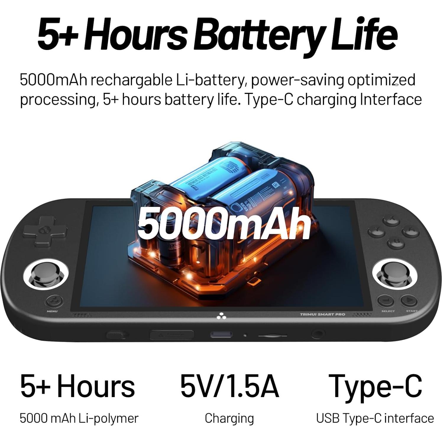 Consola de Juegos de Mano Trimui Smart Pro 64GB Negra