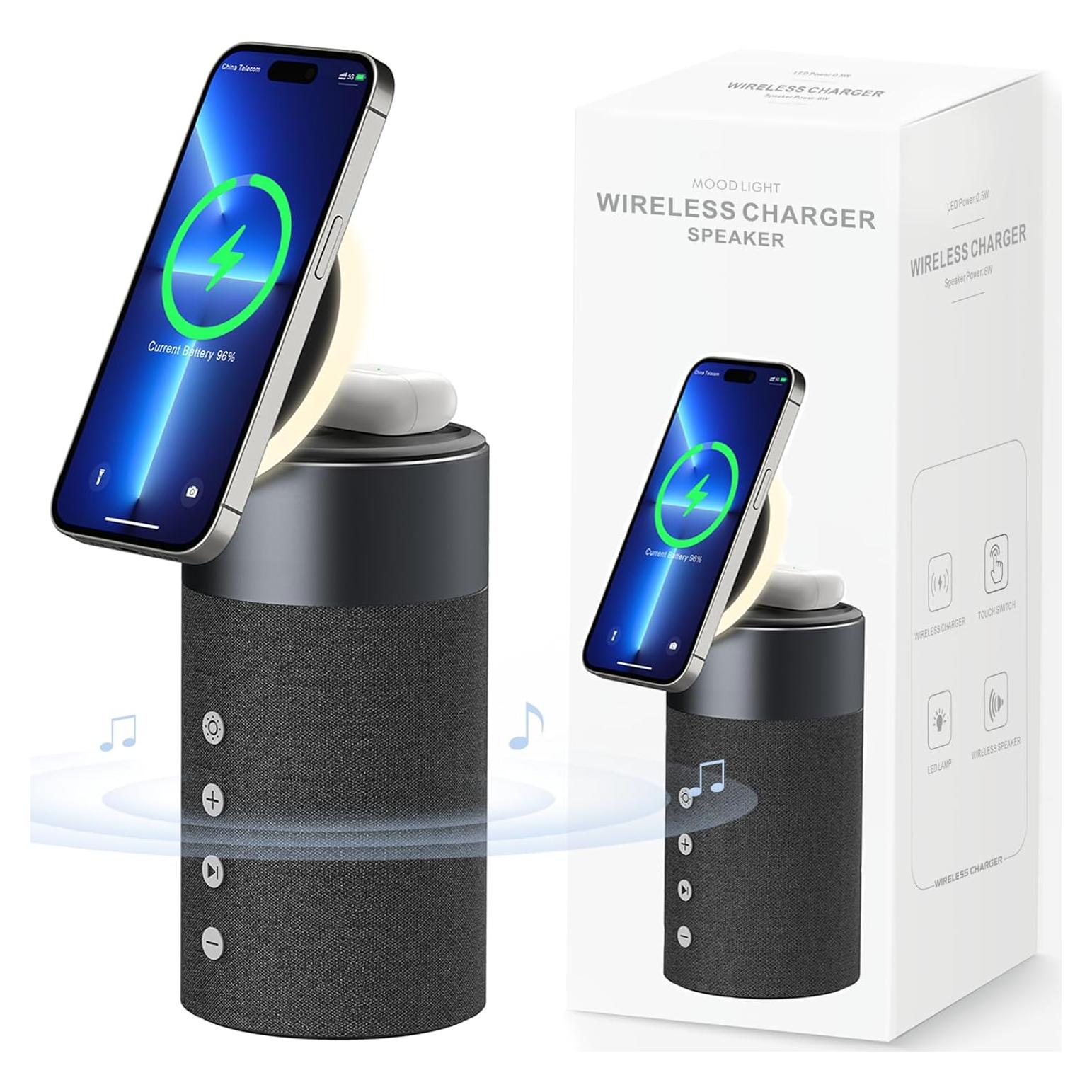 Altavoz Bluetooth COLSUR S02 con Cargador Inalámbrico 2 en 1