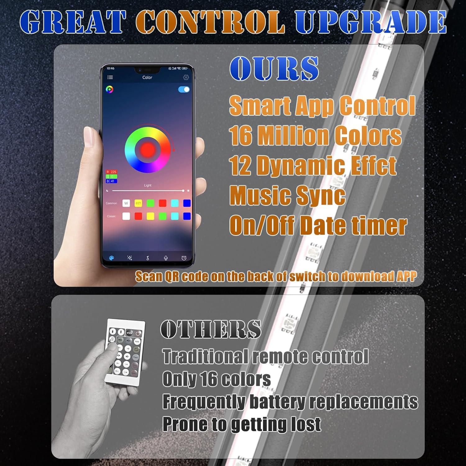 Luz de Acuario Inteligente con App y Burbujas Nano 24 cm