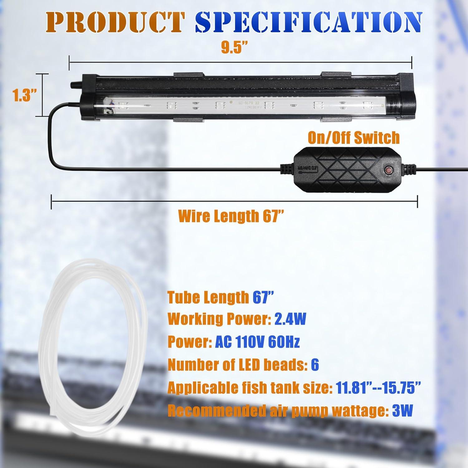 Luz de Acuario Inteligente con App y Burbujas Nano 24 cm