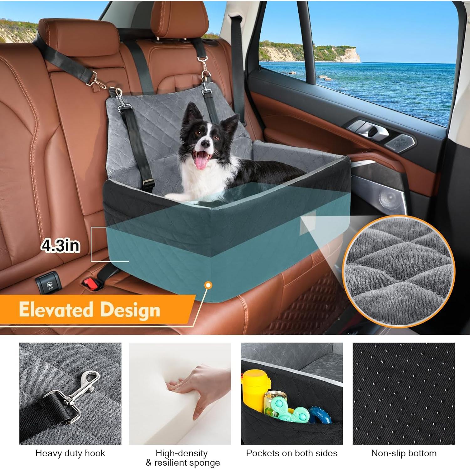 Asiento de Coche para Perros Grandes NEEZUKAR 75x50cm