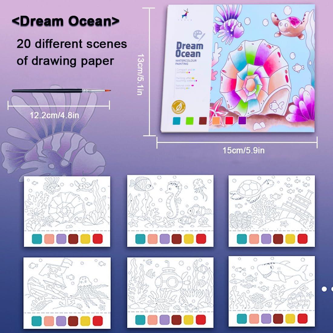 Libro de Pintura Acuarelada YXOTJHS 20 Páginas para Niños