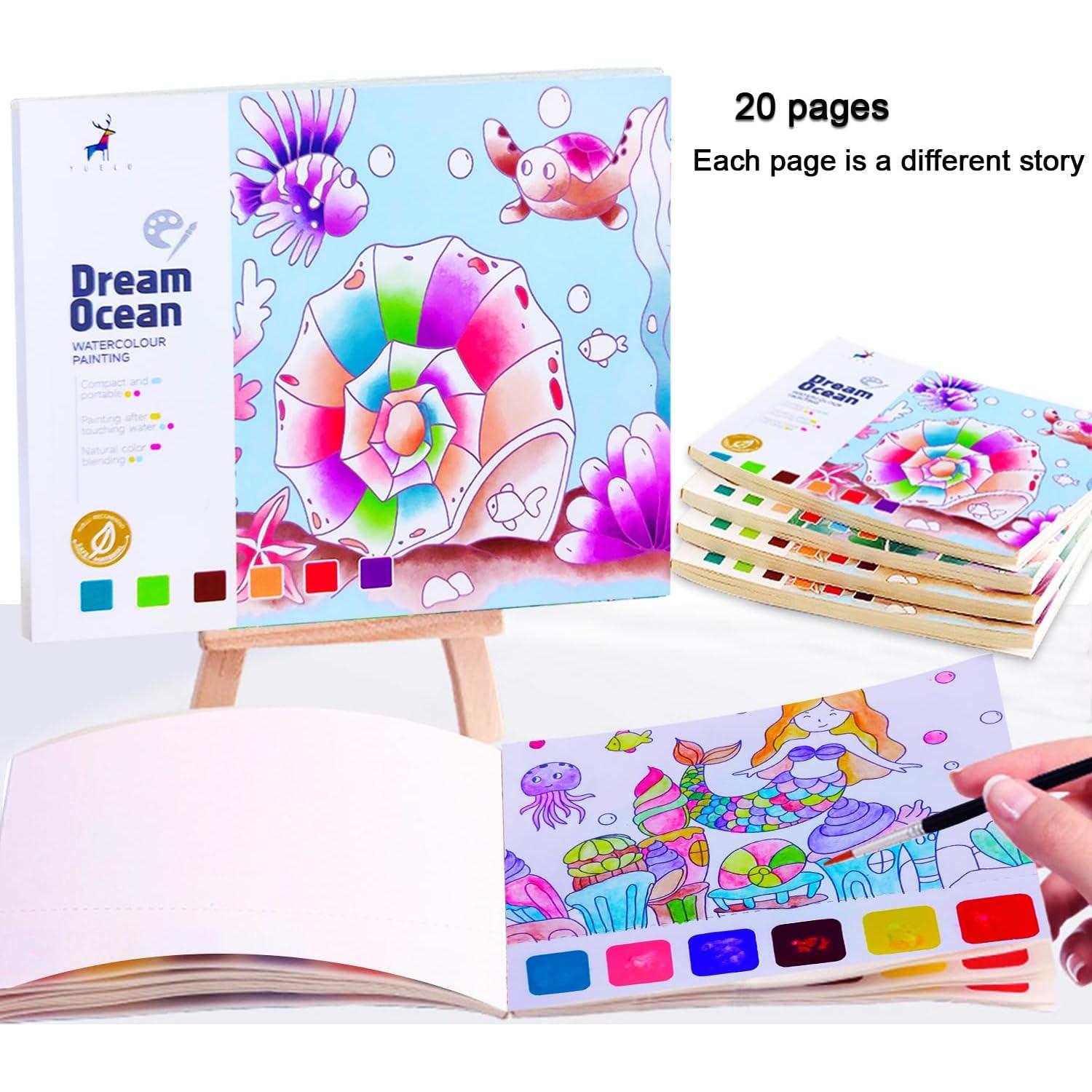 Libro de Pintura Acuarelada YXOTJHS 20 Páginas para Niños