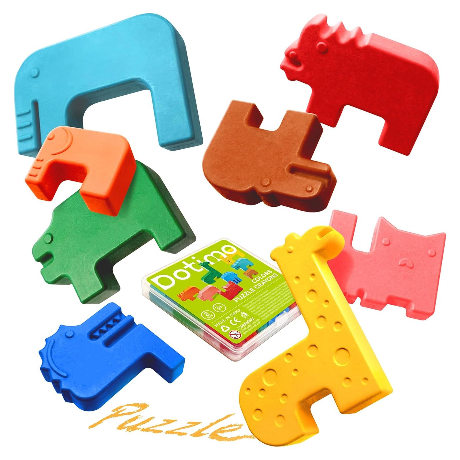 Crayones Animales Dotimo Kids 8 Colores No Tóxicos