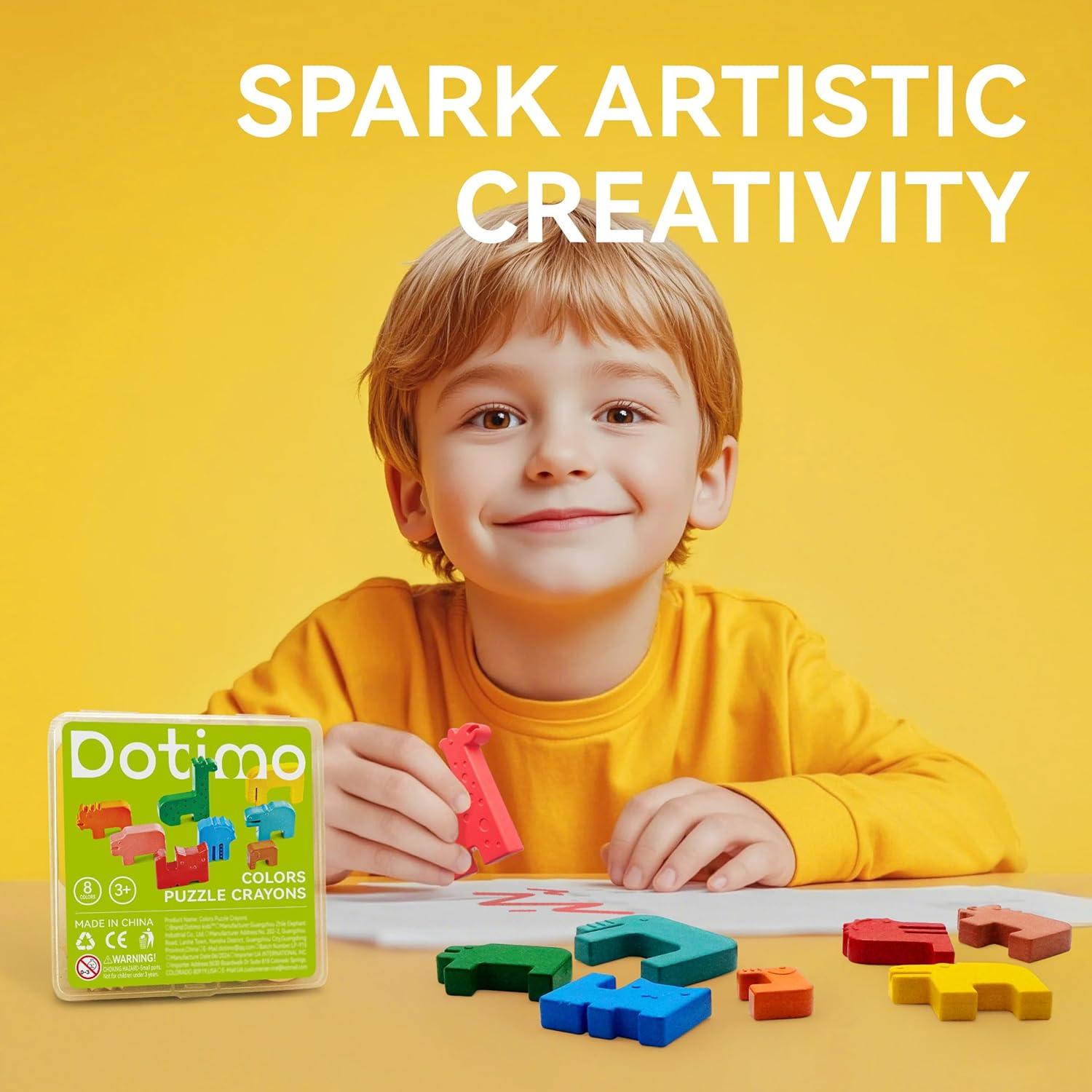 Crayones Animales Dotimo Kids 8 Colores No Tóxicos