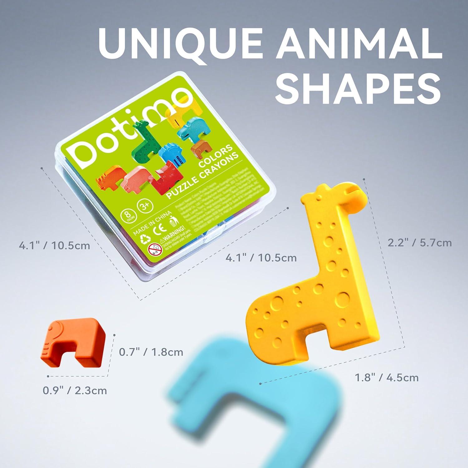 Crayones Animales Dotimo Kids 8 Colores No Tóxicos