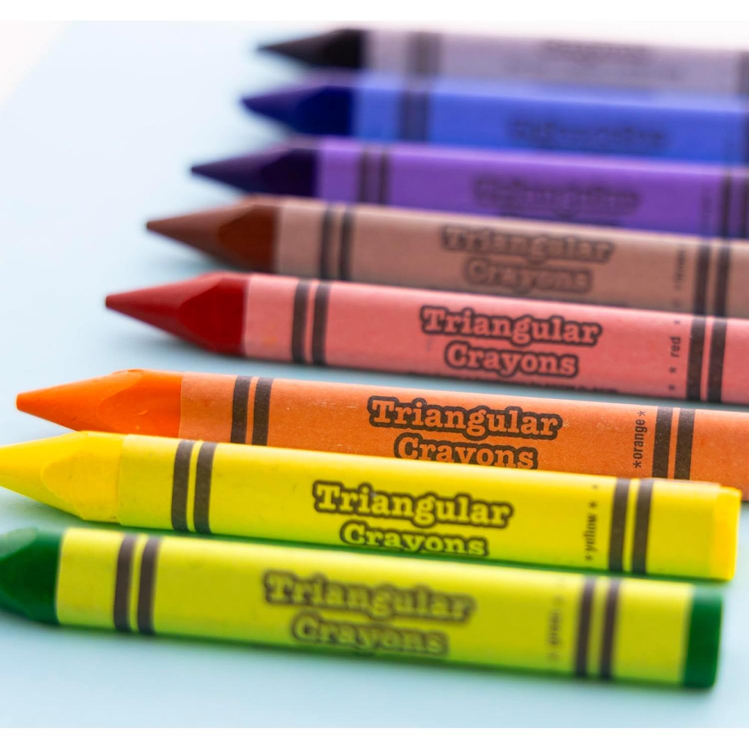 Crayón Triangular BAZIC 8 Colores Jumbo Ergonomico