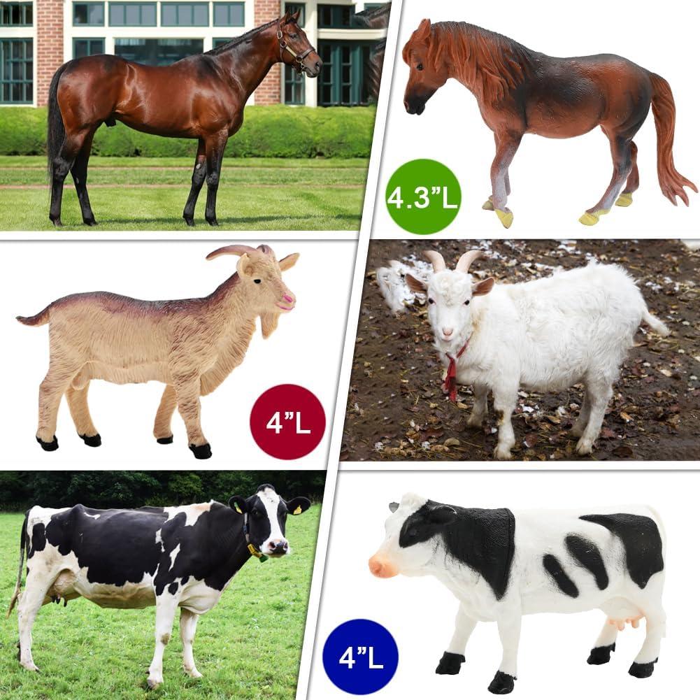 Juguete de Granja BOLZRA Set de Animales y Tractor