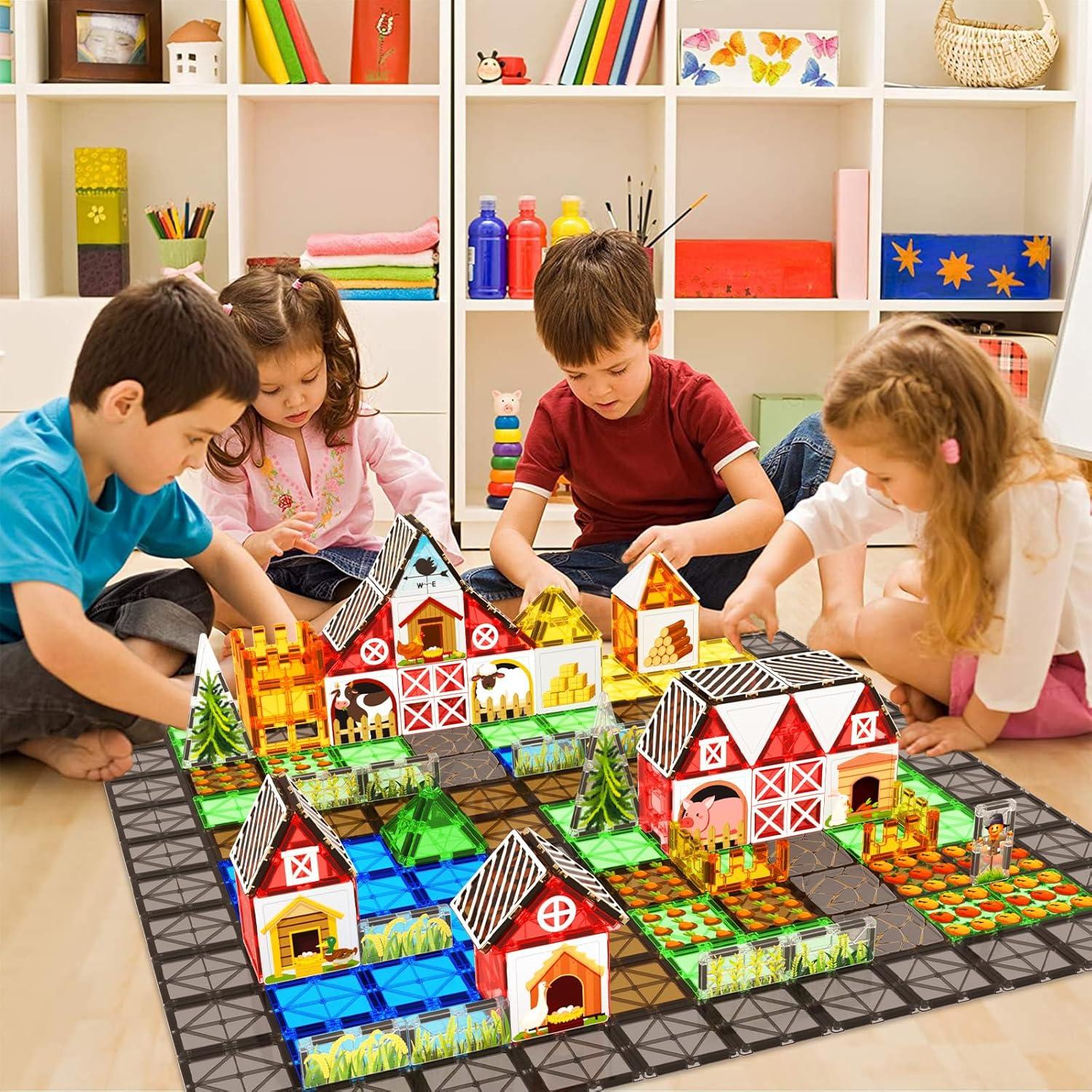 Juego de Juguetes Magnéticos de Granja BigShu - 68 Piezas