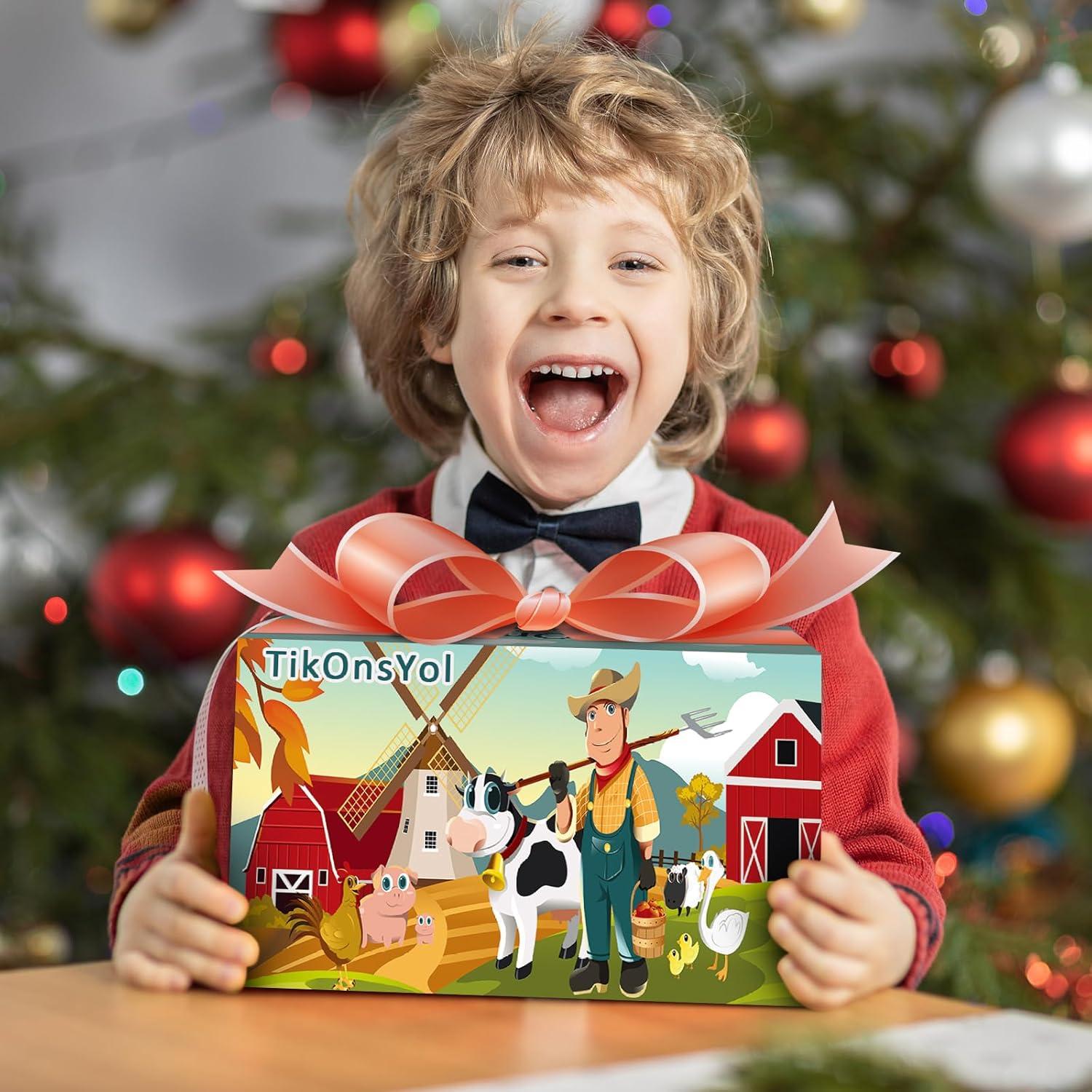 Juego de Juguetes de Granja TikOnsYol 33 Piezas con Granero