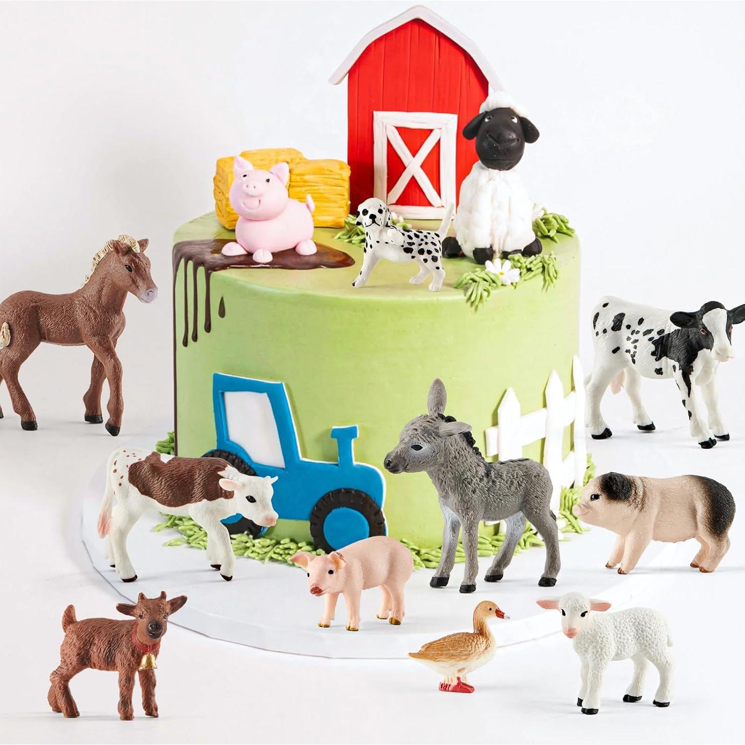 Juego de 10 Figuras de Animales de Granja para Niños