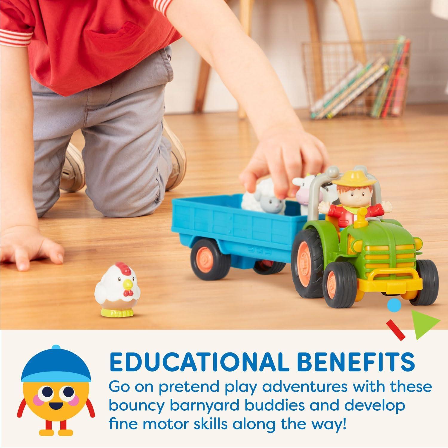 Tractor de Juguete Battat con Luces y Sonidos - 7 Piezas