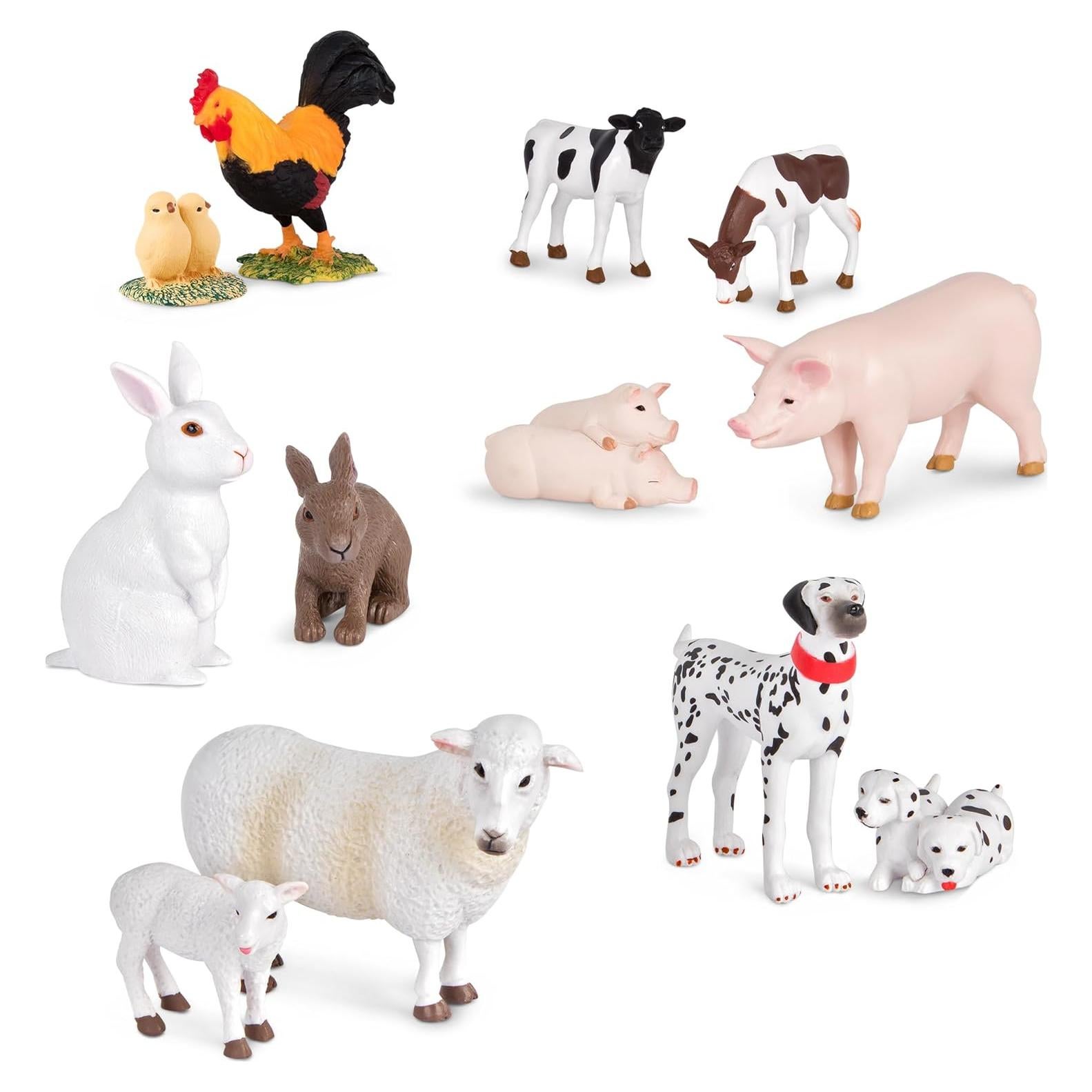 Set de Animales de Granja Terra by Battat - 12 Piezas Realistas