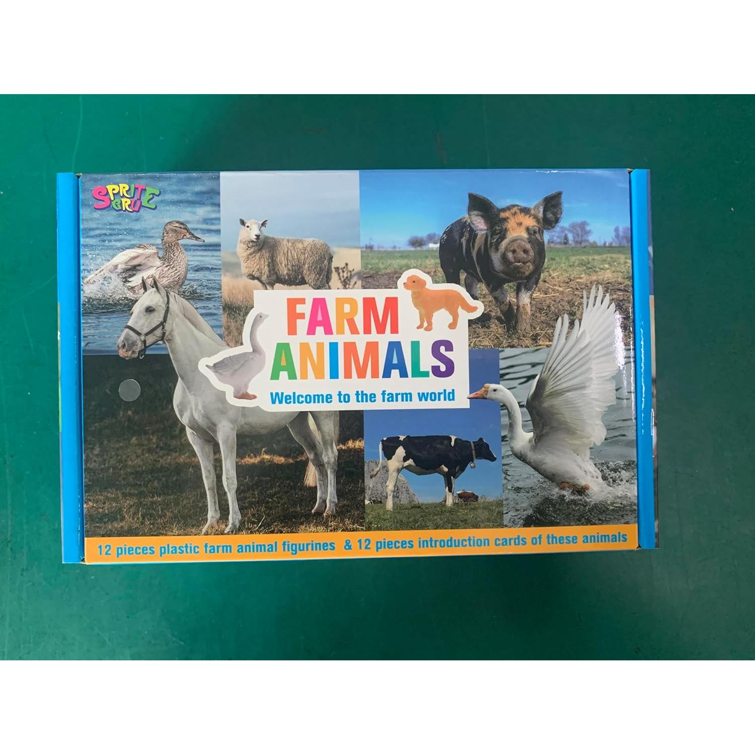Juego Educativo 12 Figuras Animales de Granja SpriteGru