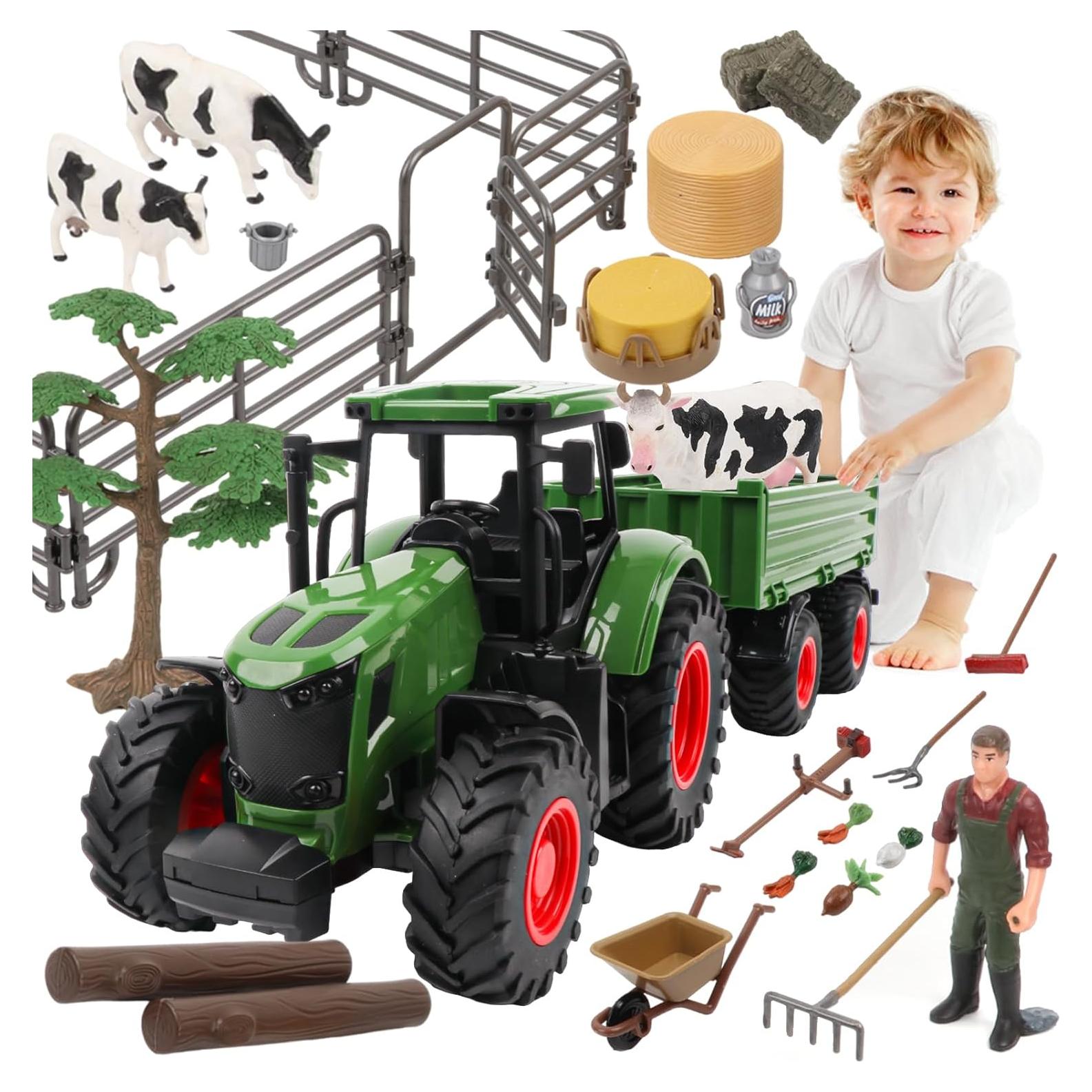 Conjunto de Juguetes de Granja Peagprav Tractor 41.9 cm