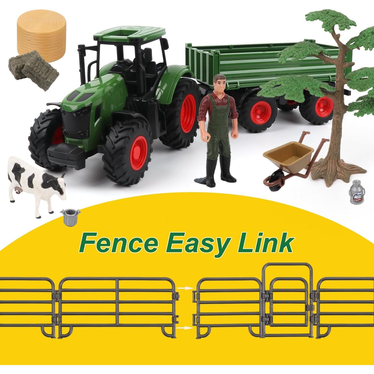 Conjunto de Juguetes de Granja Peagprav Tractor 41.9 cm