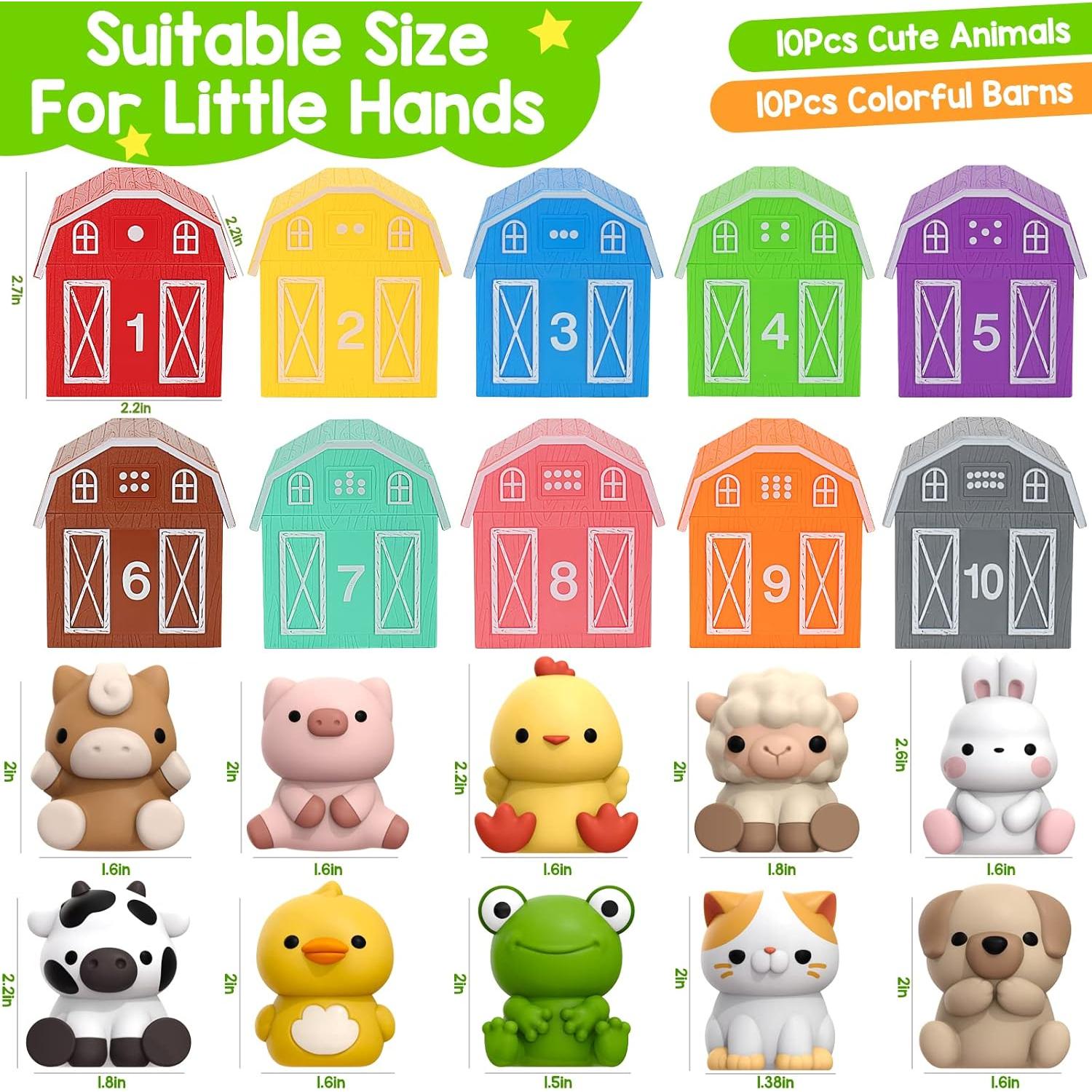 Juguetes Educativos KMUYSL Animales de Granja 12-36 Meses