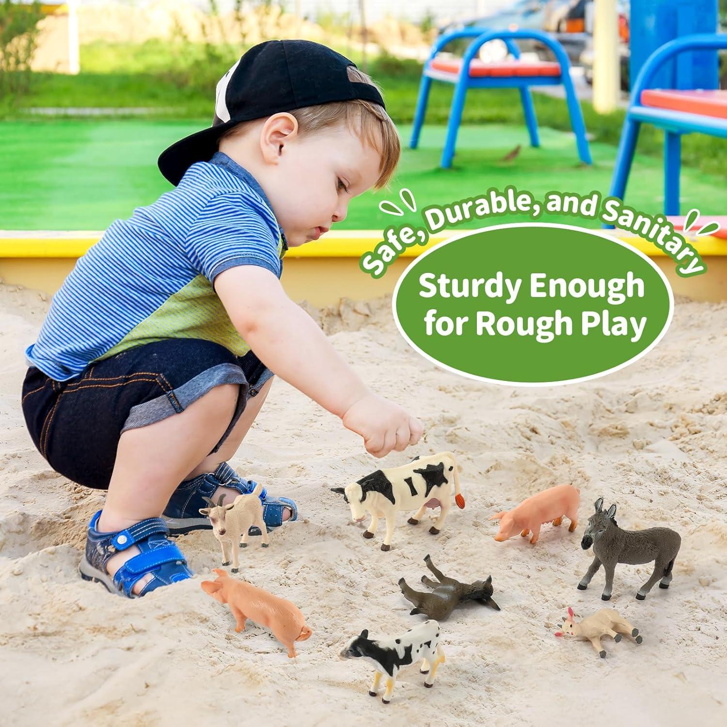 Juguetes de Animales de Granja DuDuMo Set Realista 8 Figuras