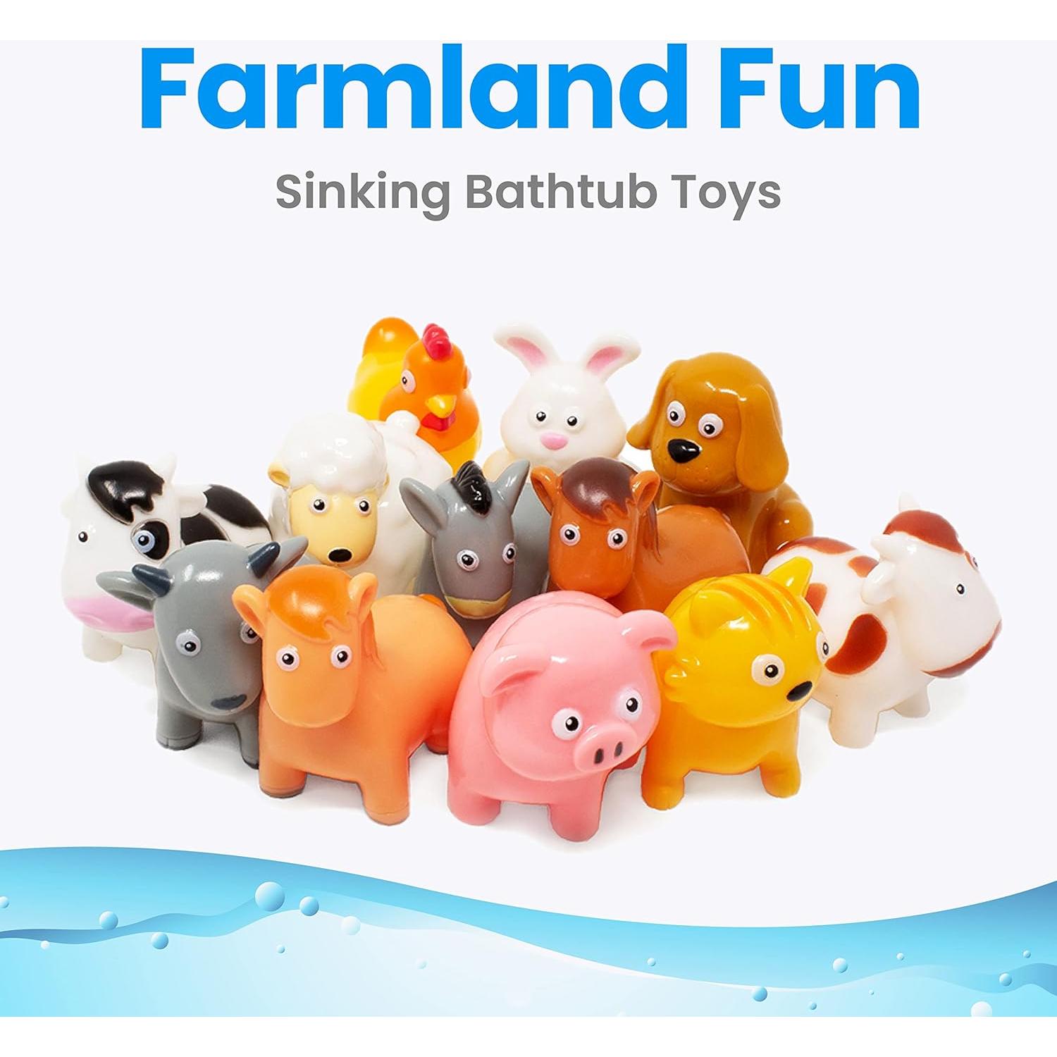 Juguetes de Baño Boley Animales de Granja 12 Piezas