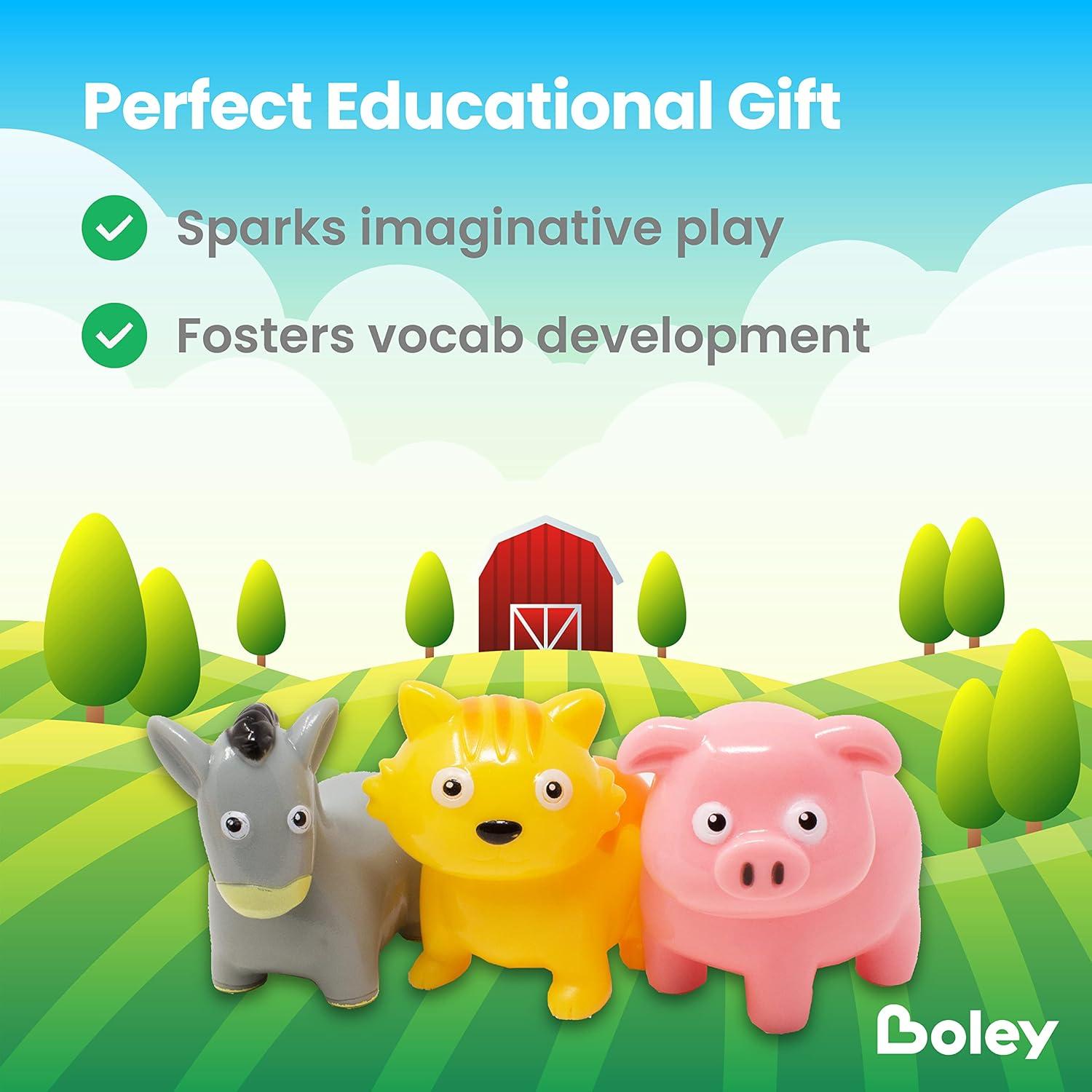 Juguetes de Baño Boley Animales de Granja 12 Piezas