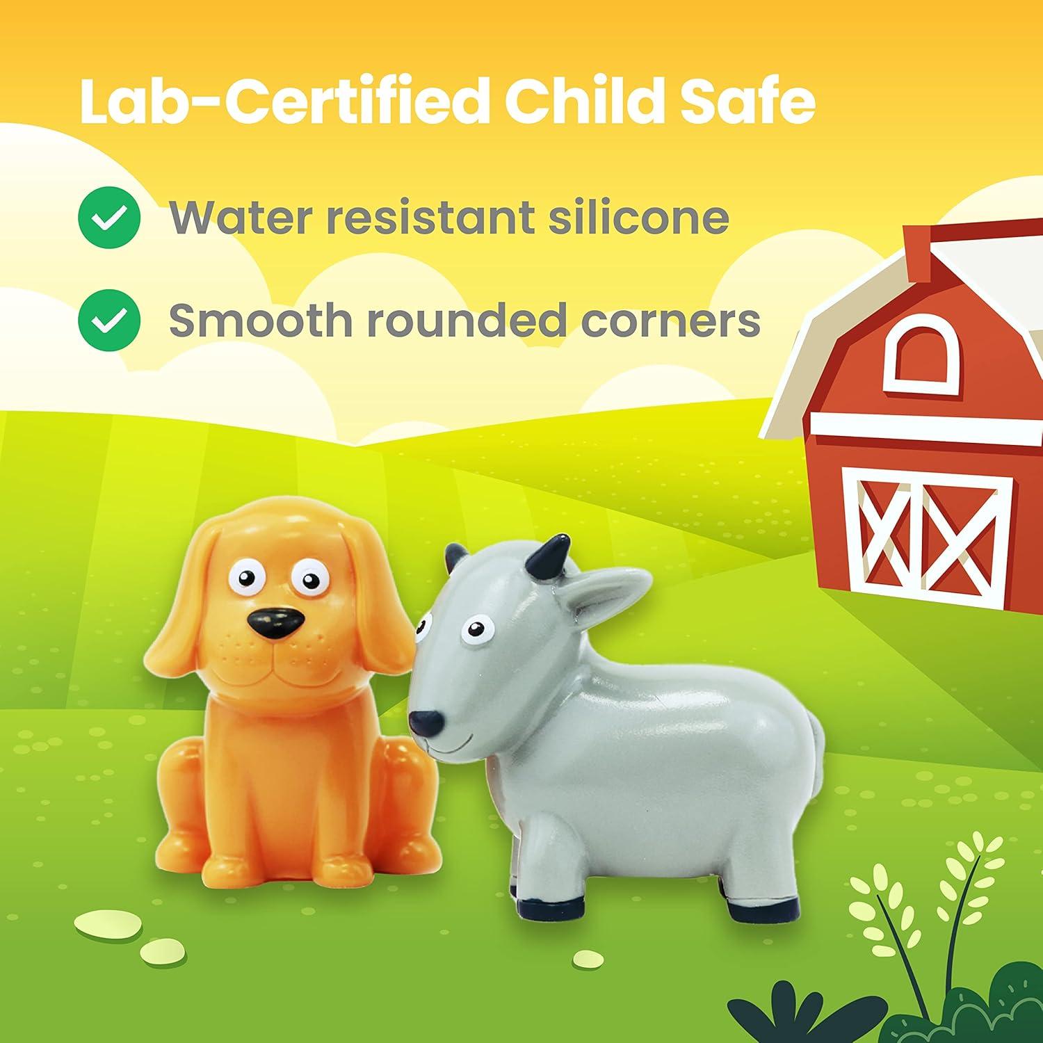 Juguetes de Baño Boley Animales de Granja 12 Piezas