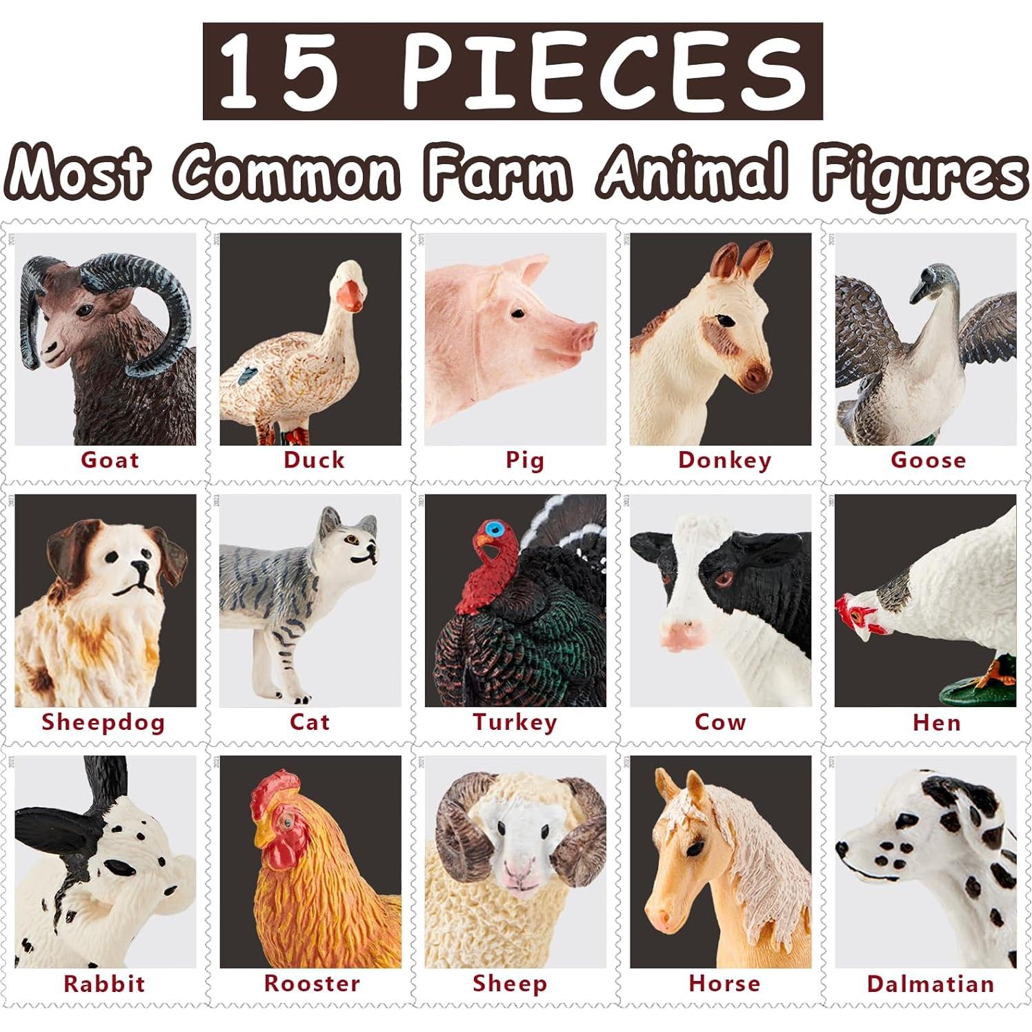 Set de Animales de Granja Guanglin 15 Piezas Juguete