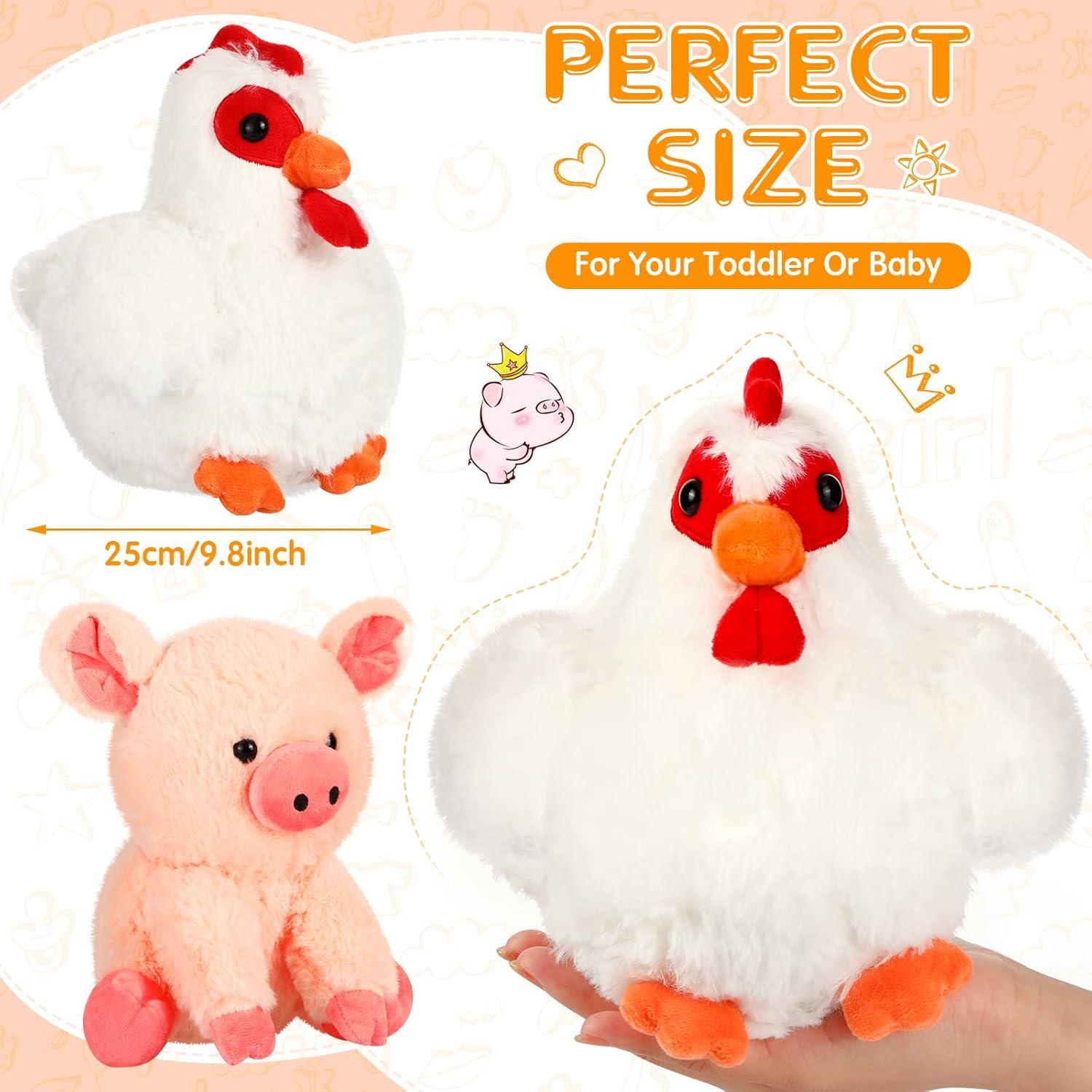 Conjunto de 5 Animales de Granja de Peluche Skylety 25 cm