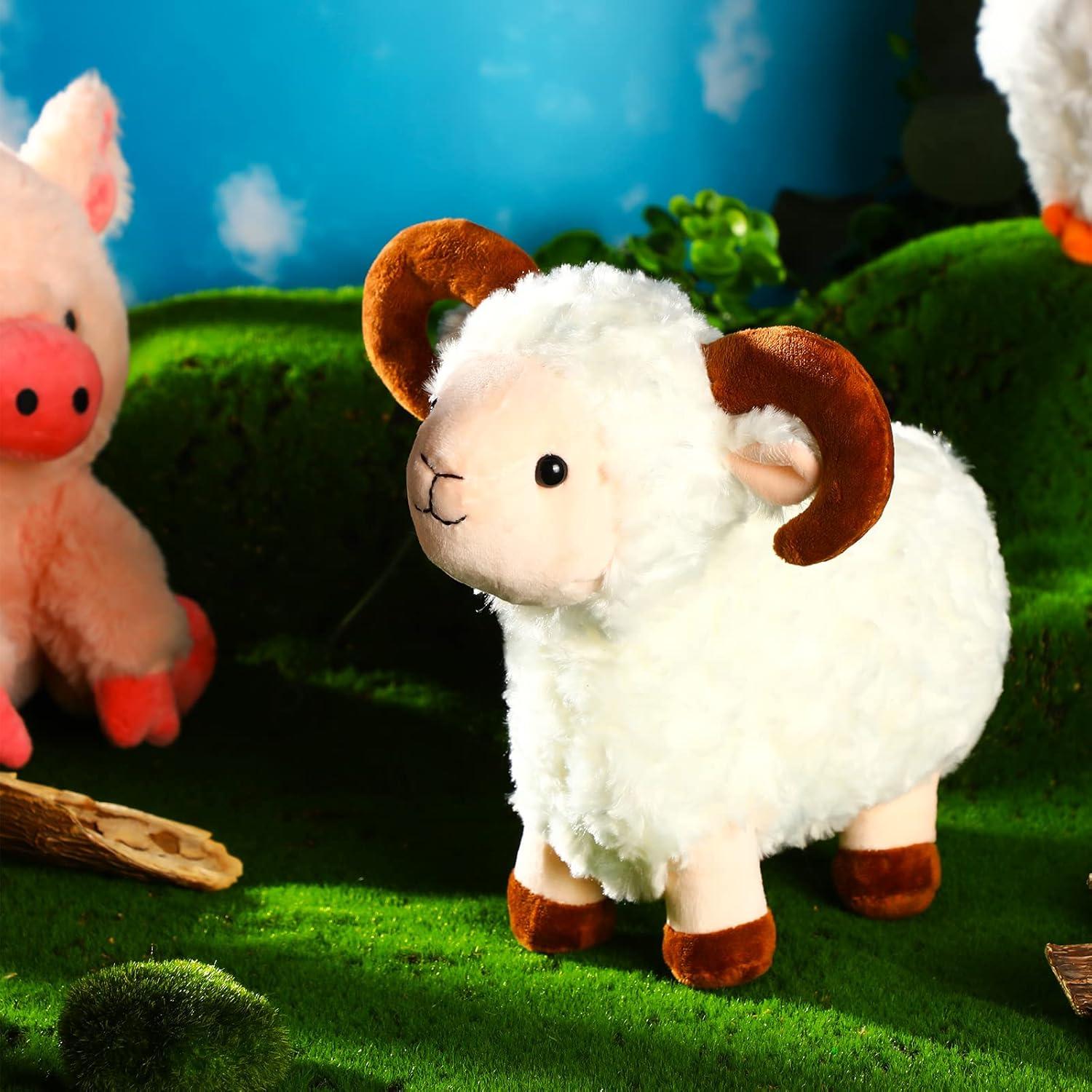 Conjunto de 5 Animales de Granja de Peluche Skylety 25 cm