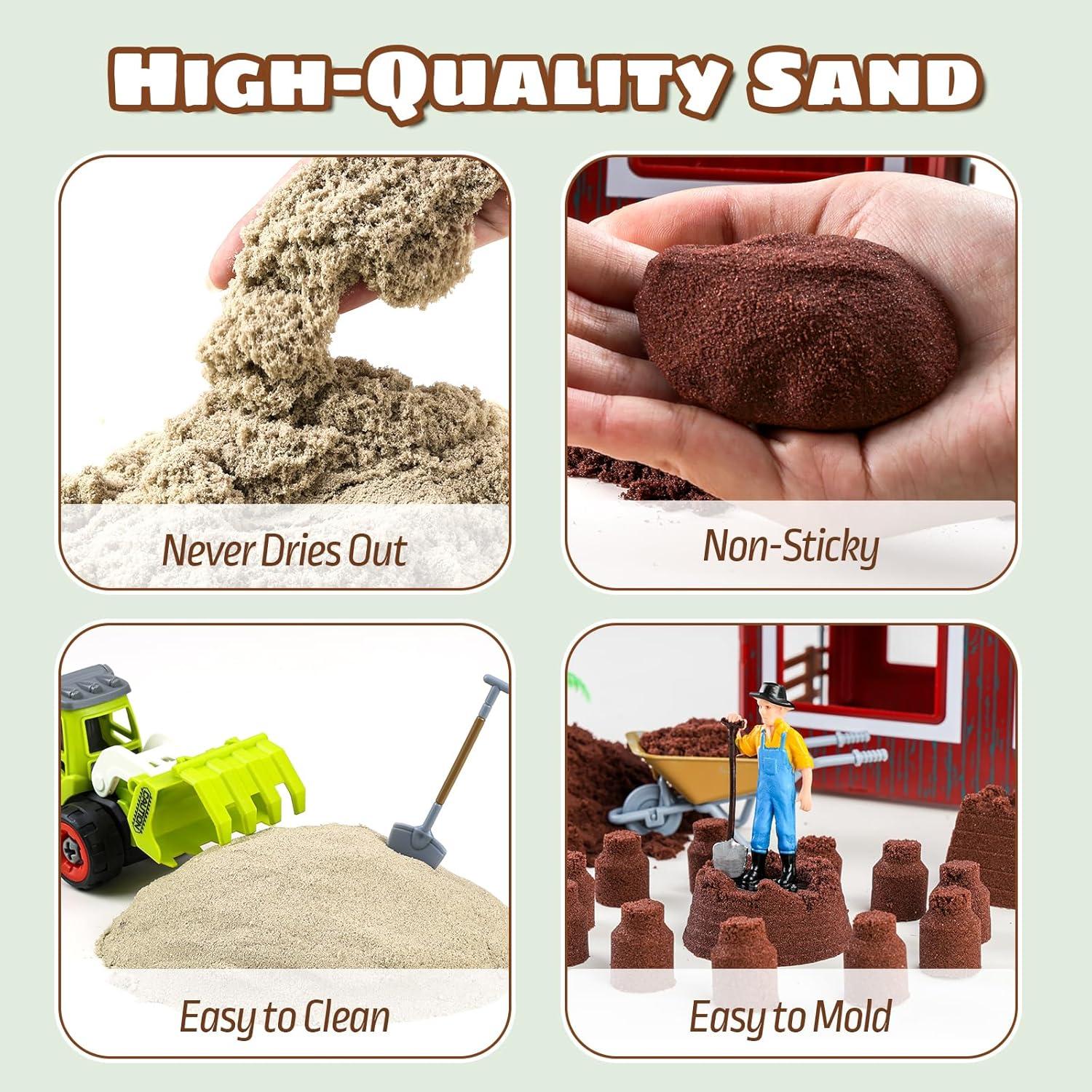 69 PCS Juguetes de Granja ZW Creations con Arena y Animales