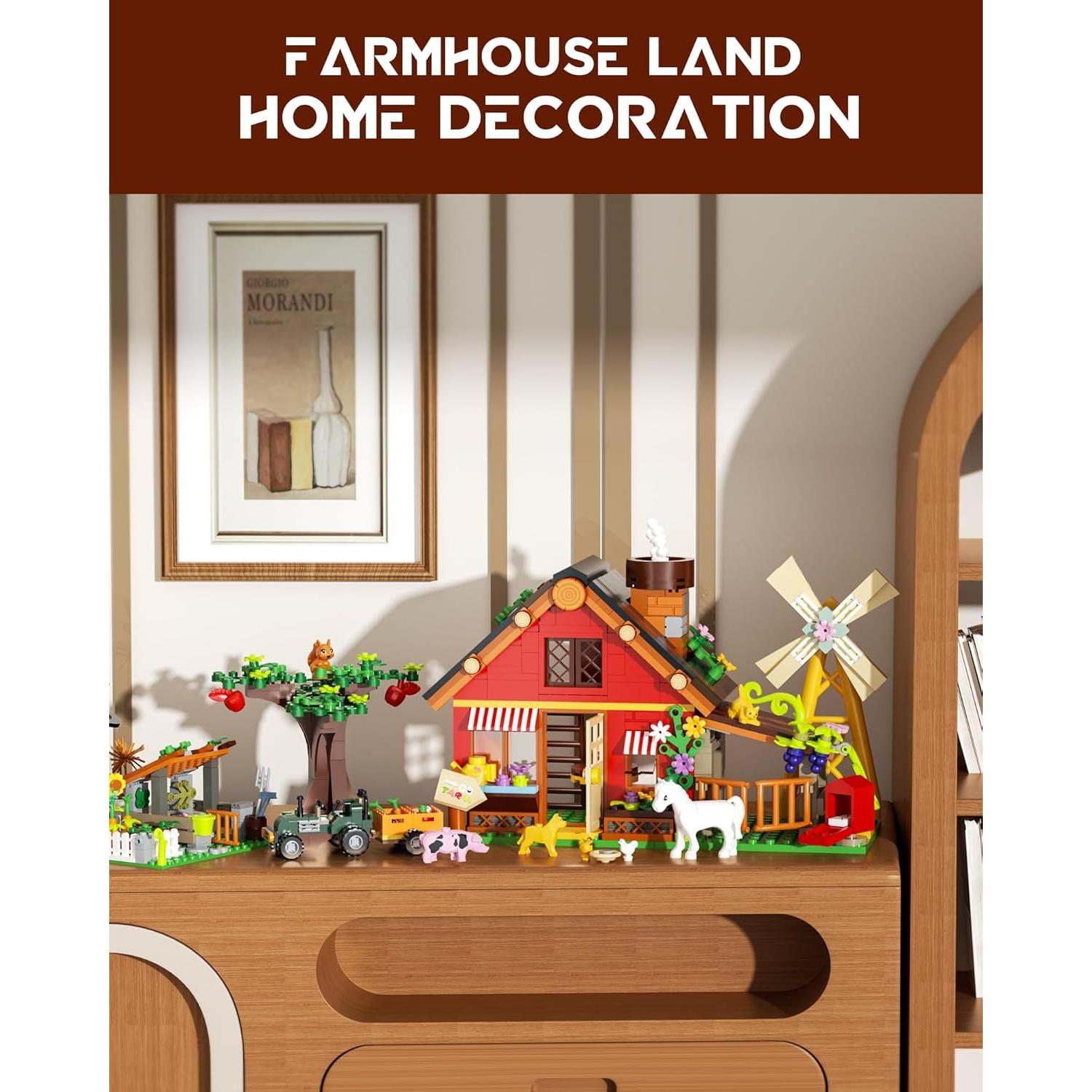 Juego de Construcción de Granja Muiurple con Animales y Molino