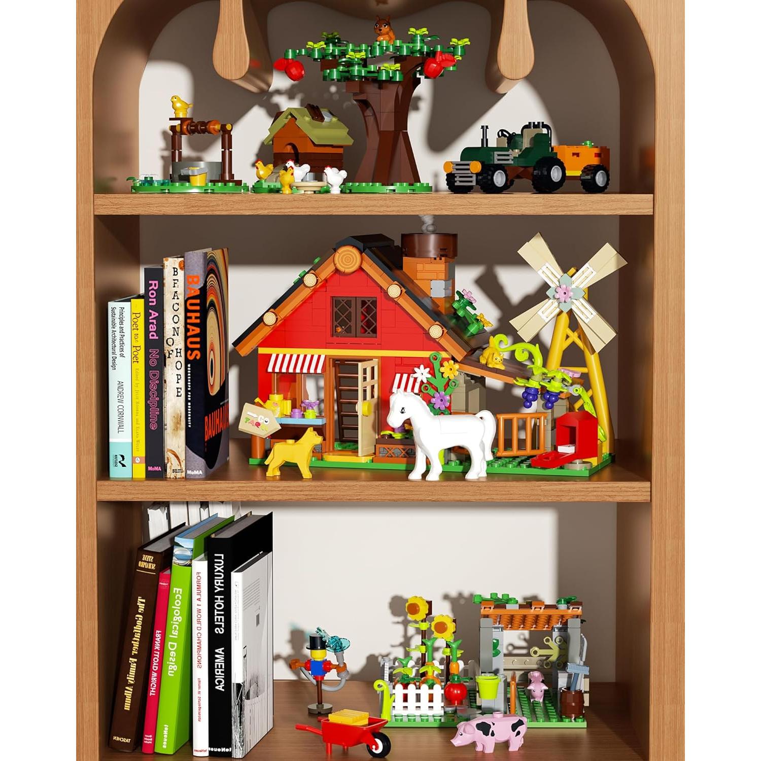 Juego de Construcción de Granja Muiurple con Animales y Molino