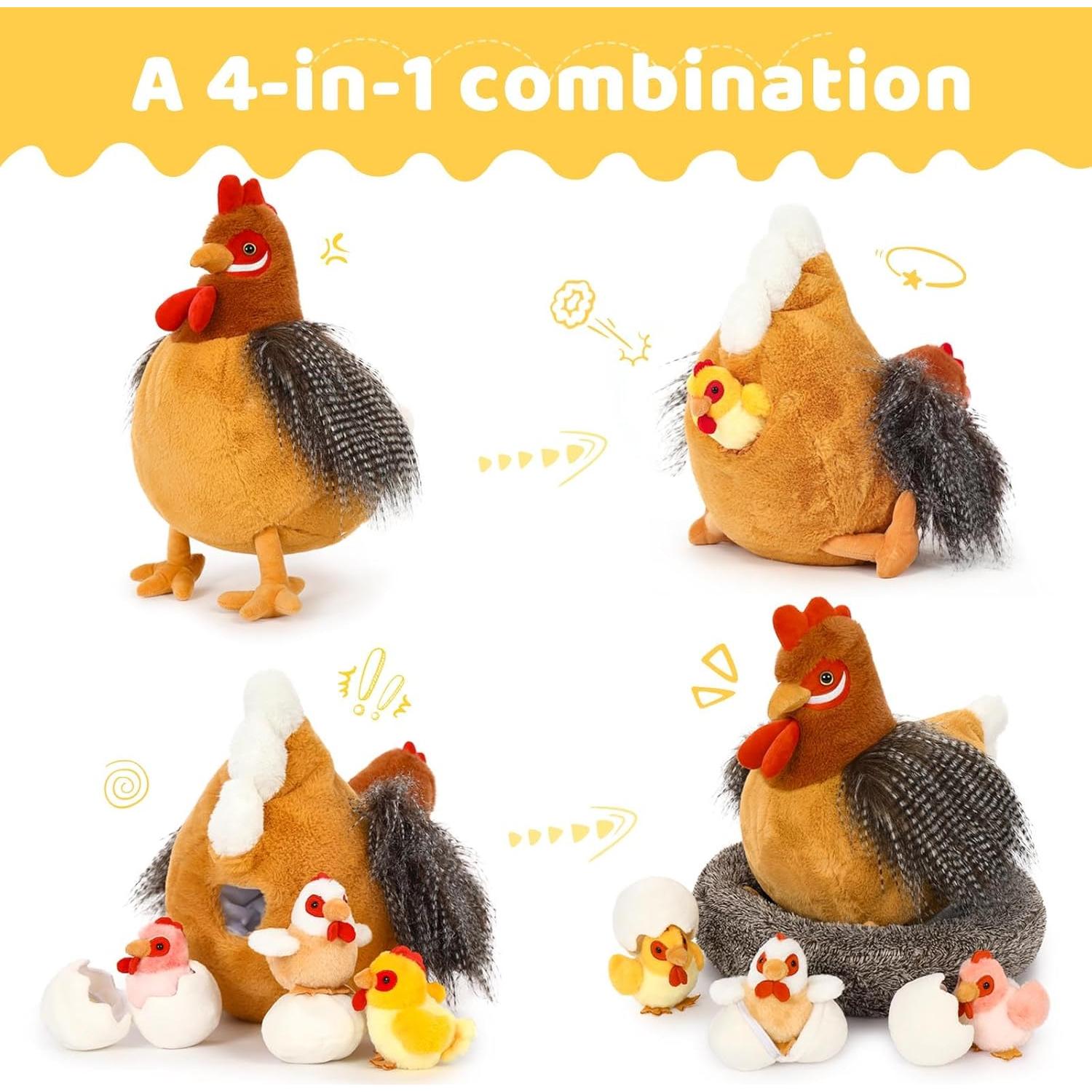 MaoGoLan Set 8 Pcs Animales de Peluche de Granja