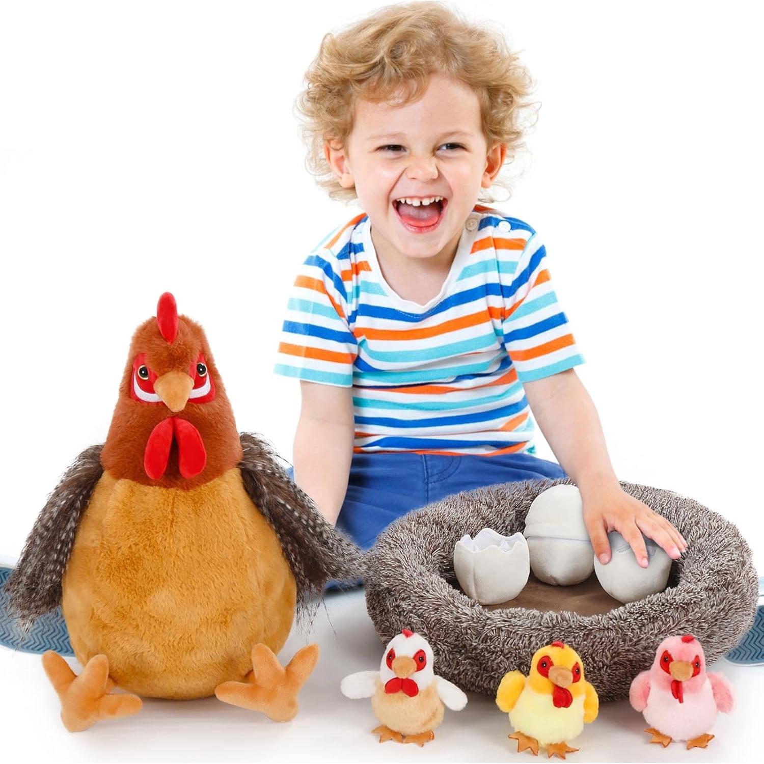 MaoGoLan Set 8 Pcs Animales de Peluche de Granja