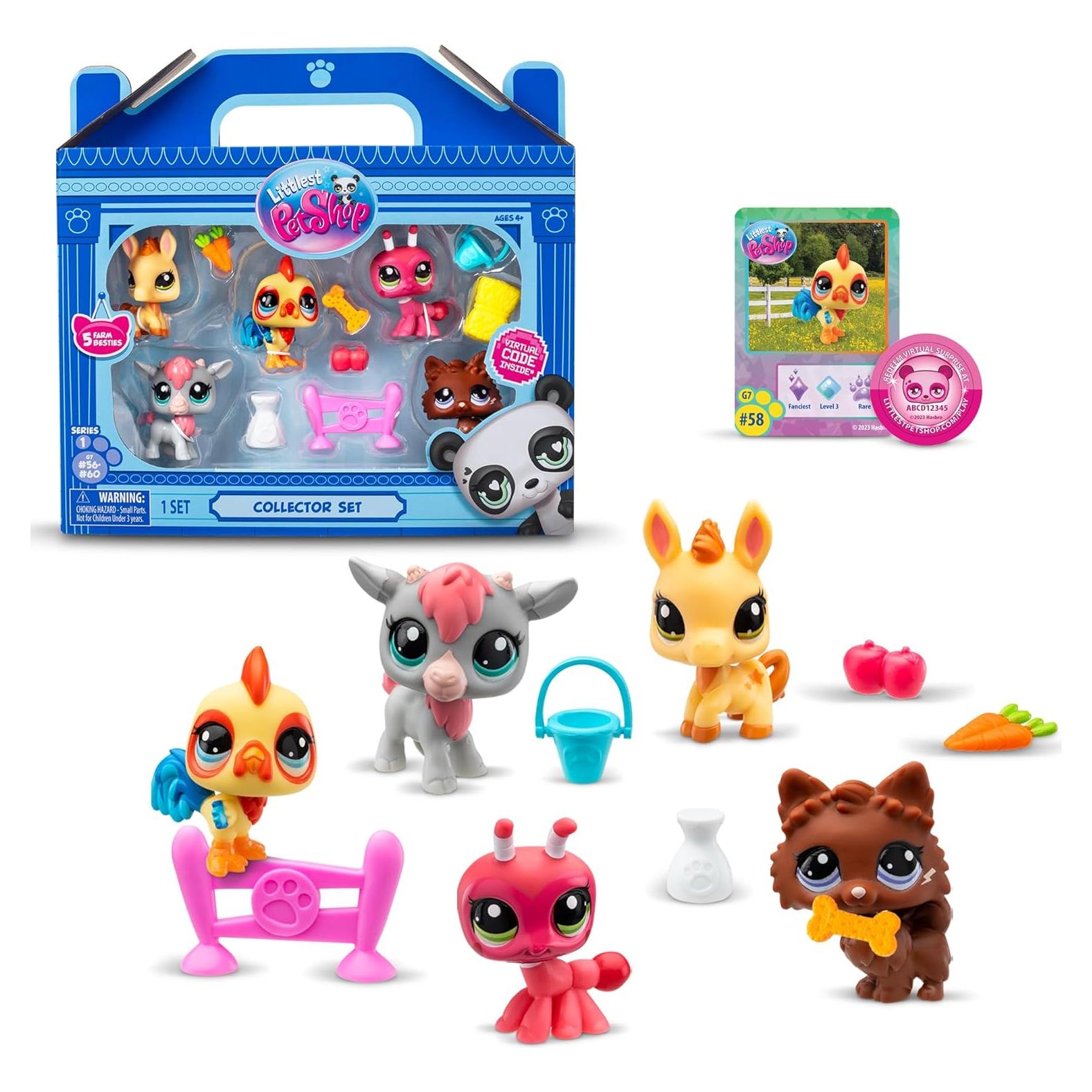 Conjunto Coleccionista Littlest Pet Shop Granja #56-60 5 Mascotas