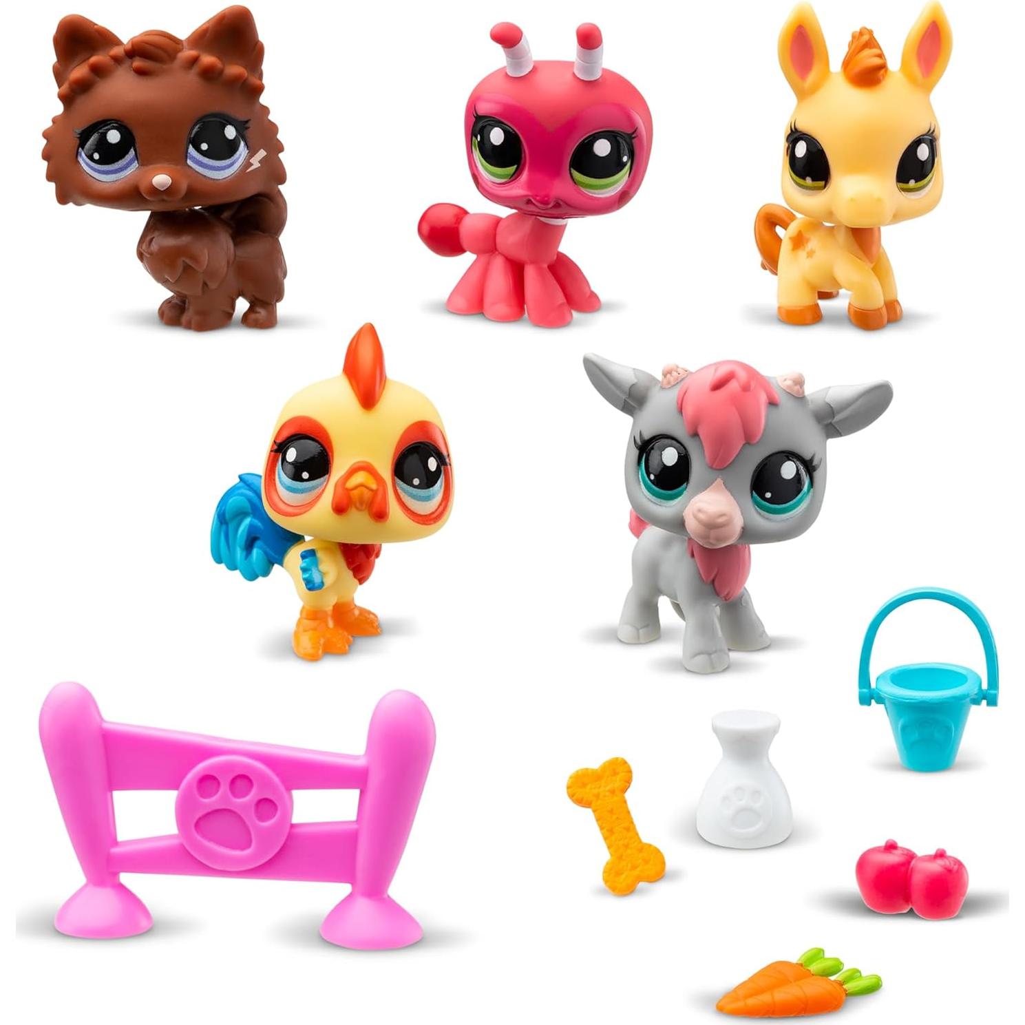 Conjunto Coleccionista Littlest Pet Shop Granja #56-60 5 Mascotas