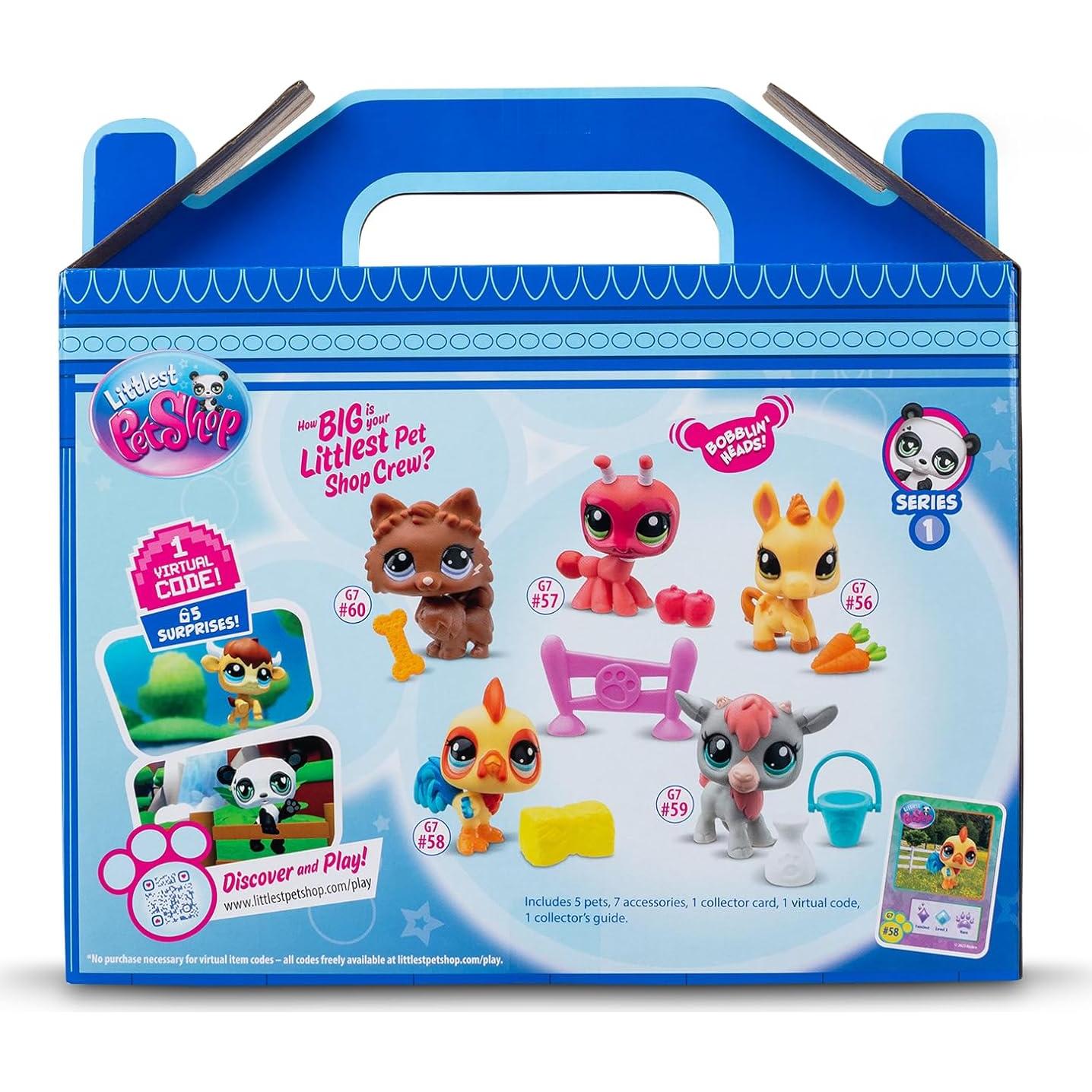 Conjunto Coleccionista Littlest Pet Shop Granja #56-60 5 Mascotas