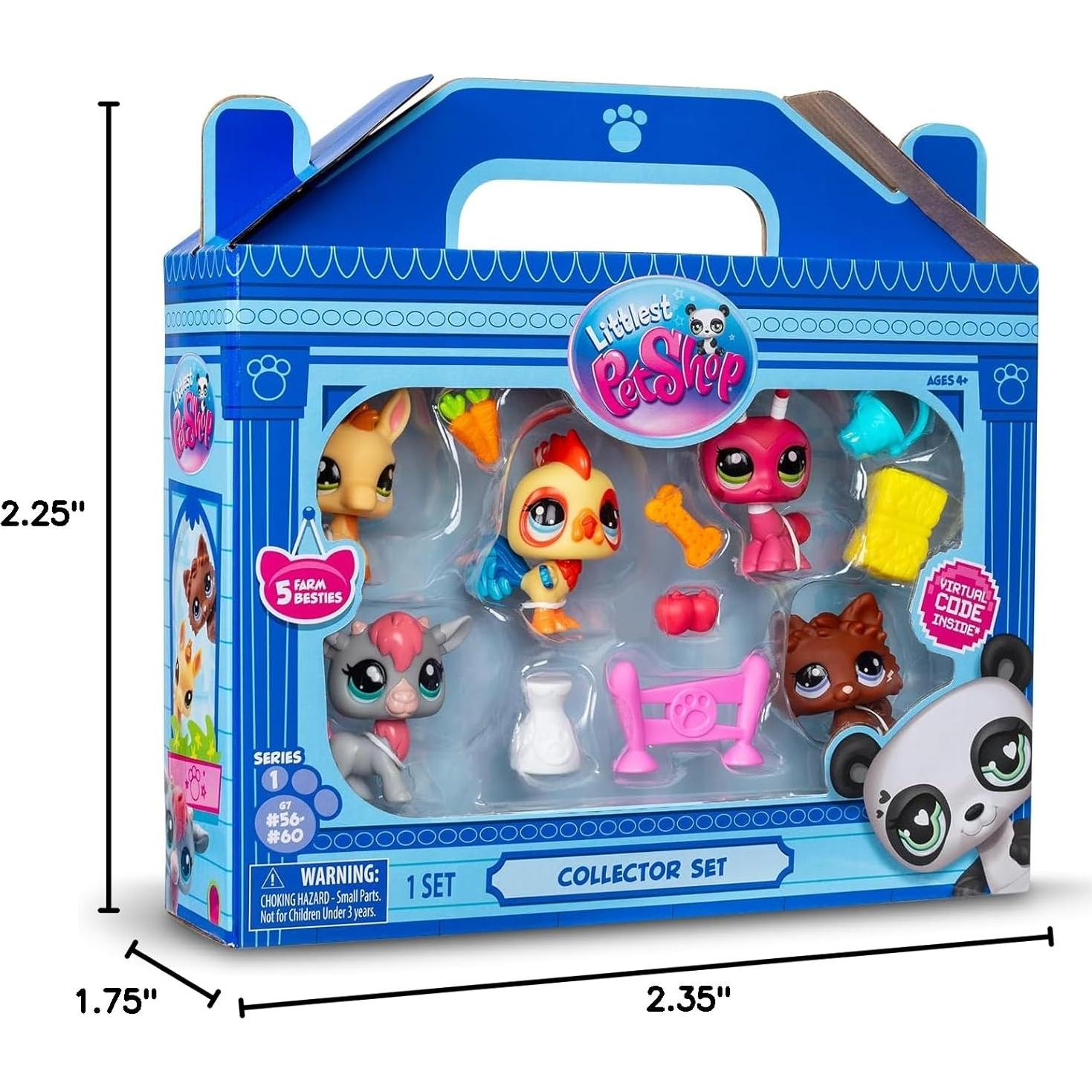Conjunto Coleccionista Littlest Pet Shop Granja #56-60 5 Mascotas