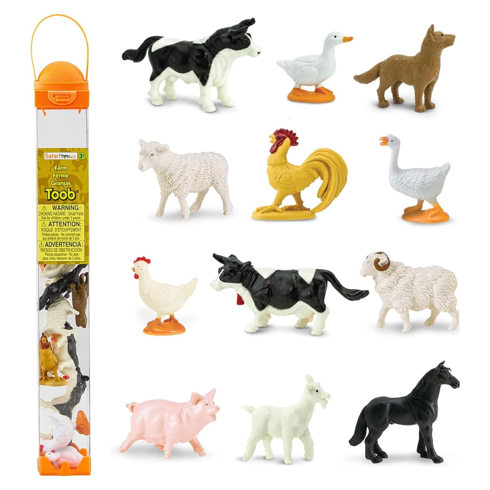 Figuras de Granja Safari Ltd. - 12 Animales Educativos