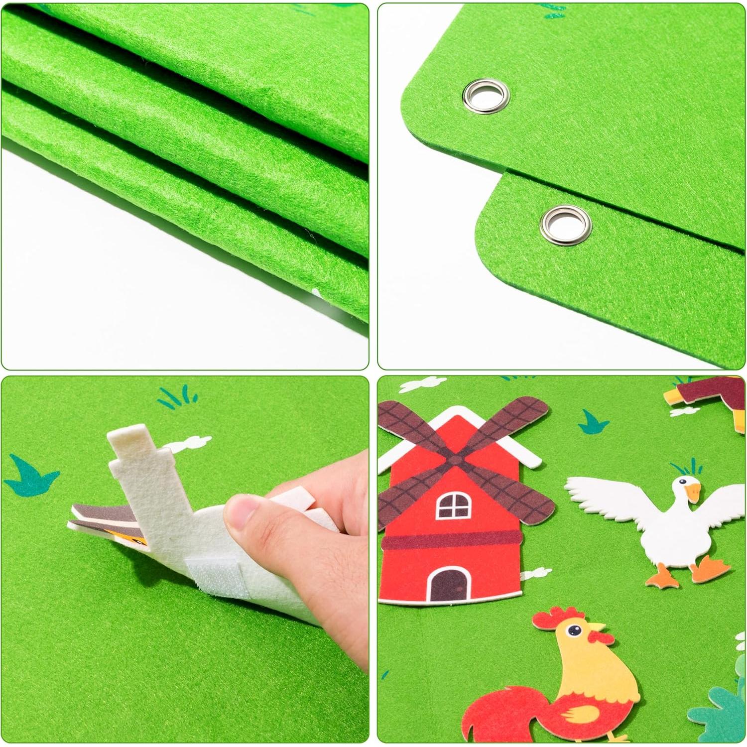 Conjunto de Tablero de Animales de Granja WATINC 106 cm 38 Piezas